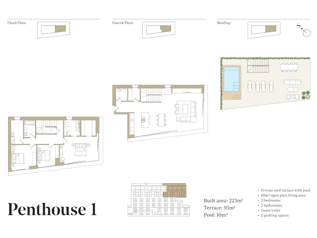 Designerski penthouse z zapierającym dech w piersiach widokiem na morze i prywatnym basenem-19
