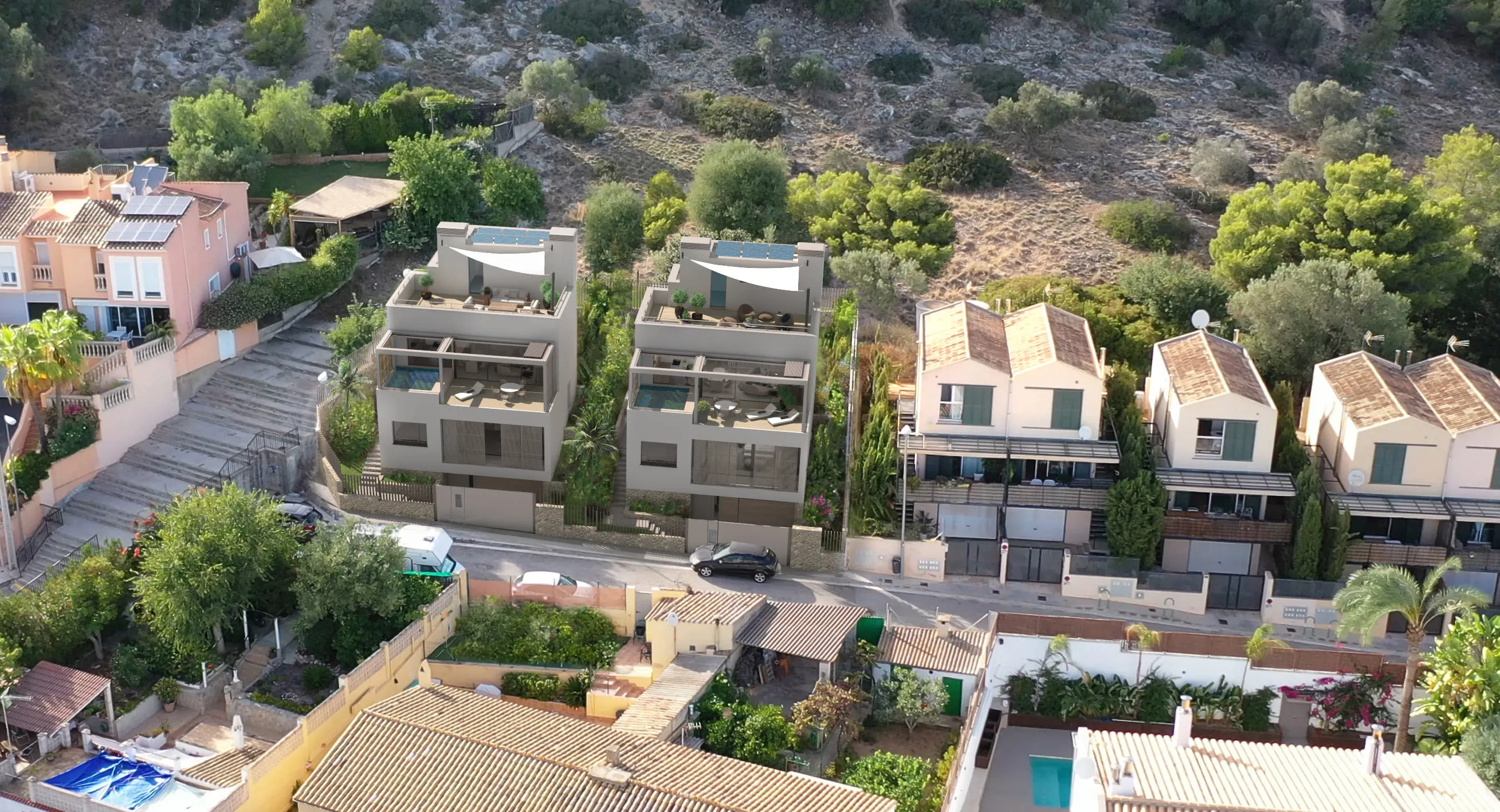 Obra nueva con fantásticas vistas a la bahía de Palma-1