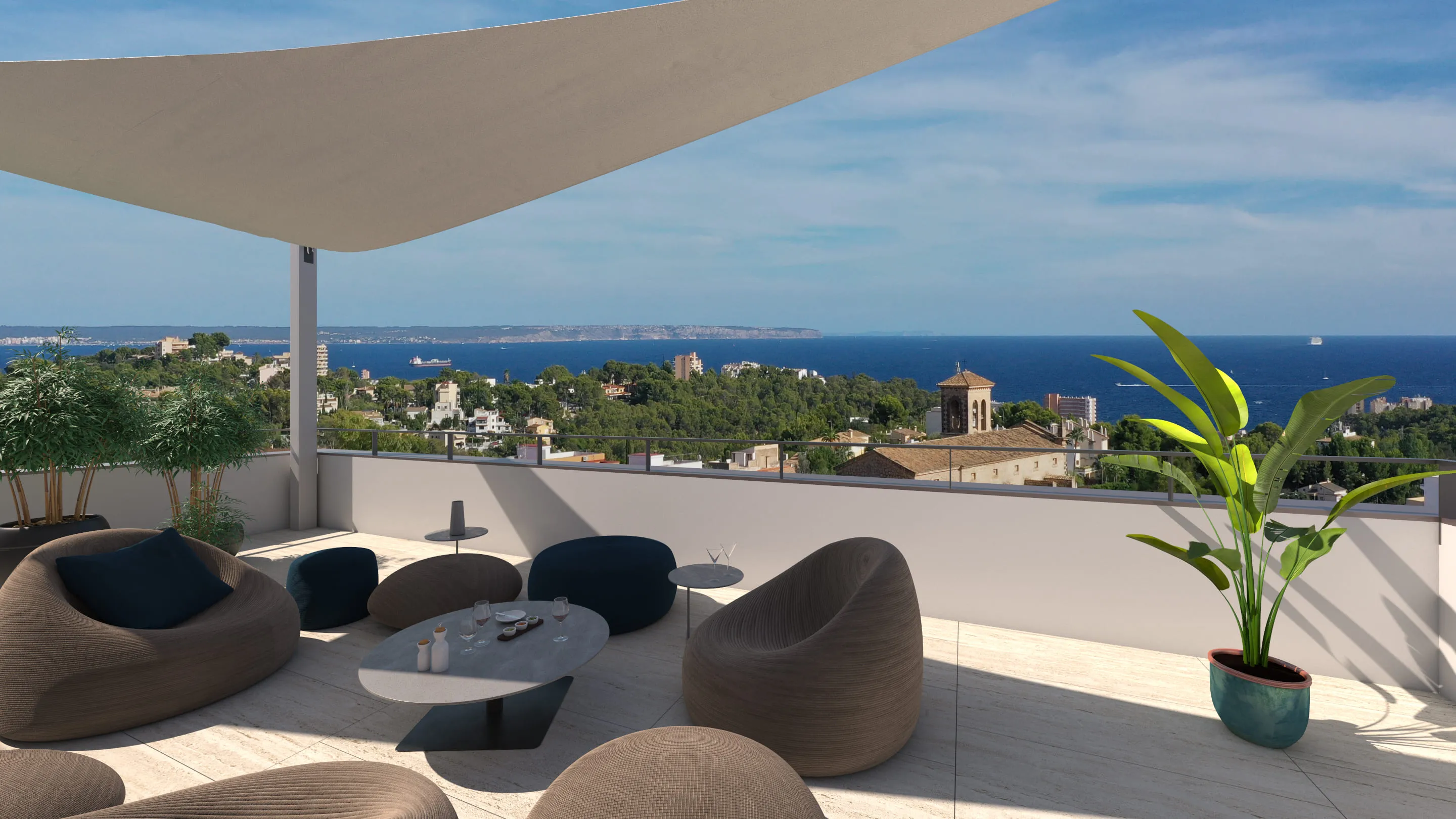 Obra nueva con fantásticas vistas a la bahía de Palma-2