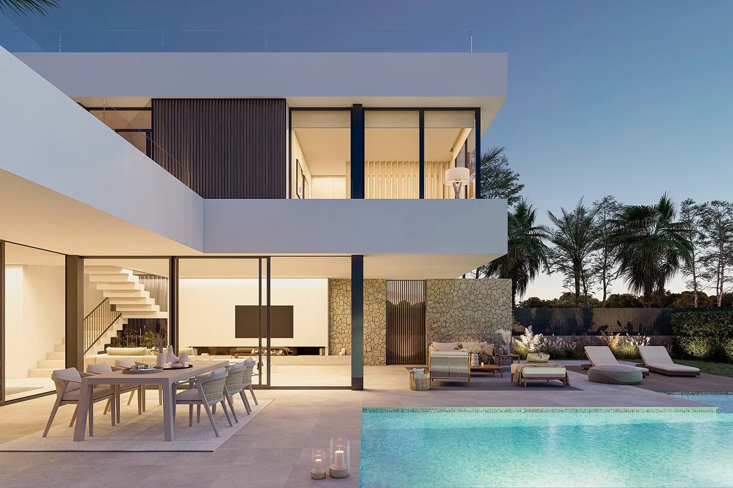 Puristische designvilla vlakbij het strand met uitzicht op zee-4