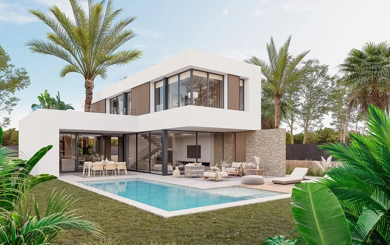 Villa de Diseño Cerca de la Playa con Vistas al Mar