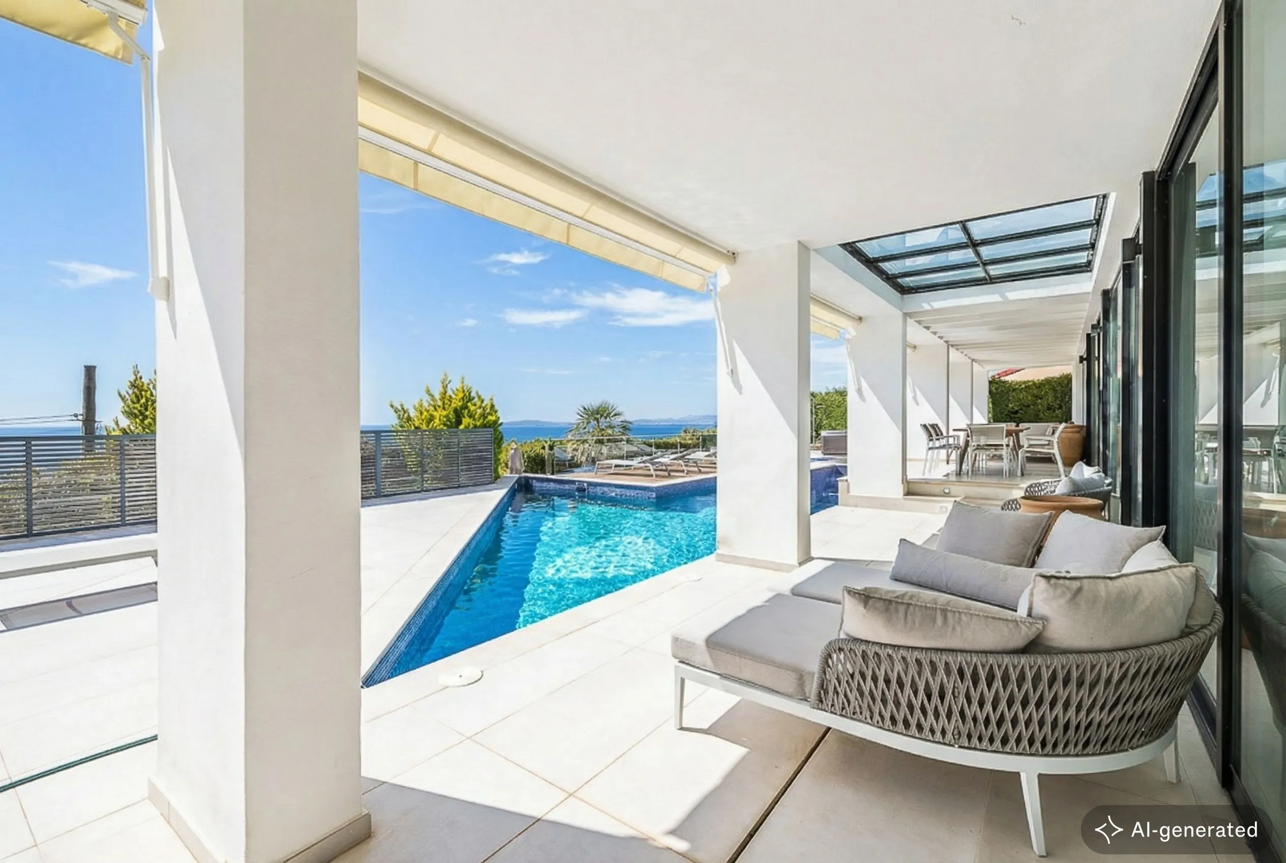 Modern villa med toppläge och fantastisk utsikt över bukten i Bahia Azul-16