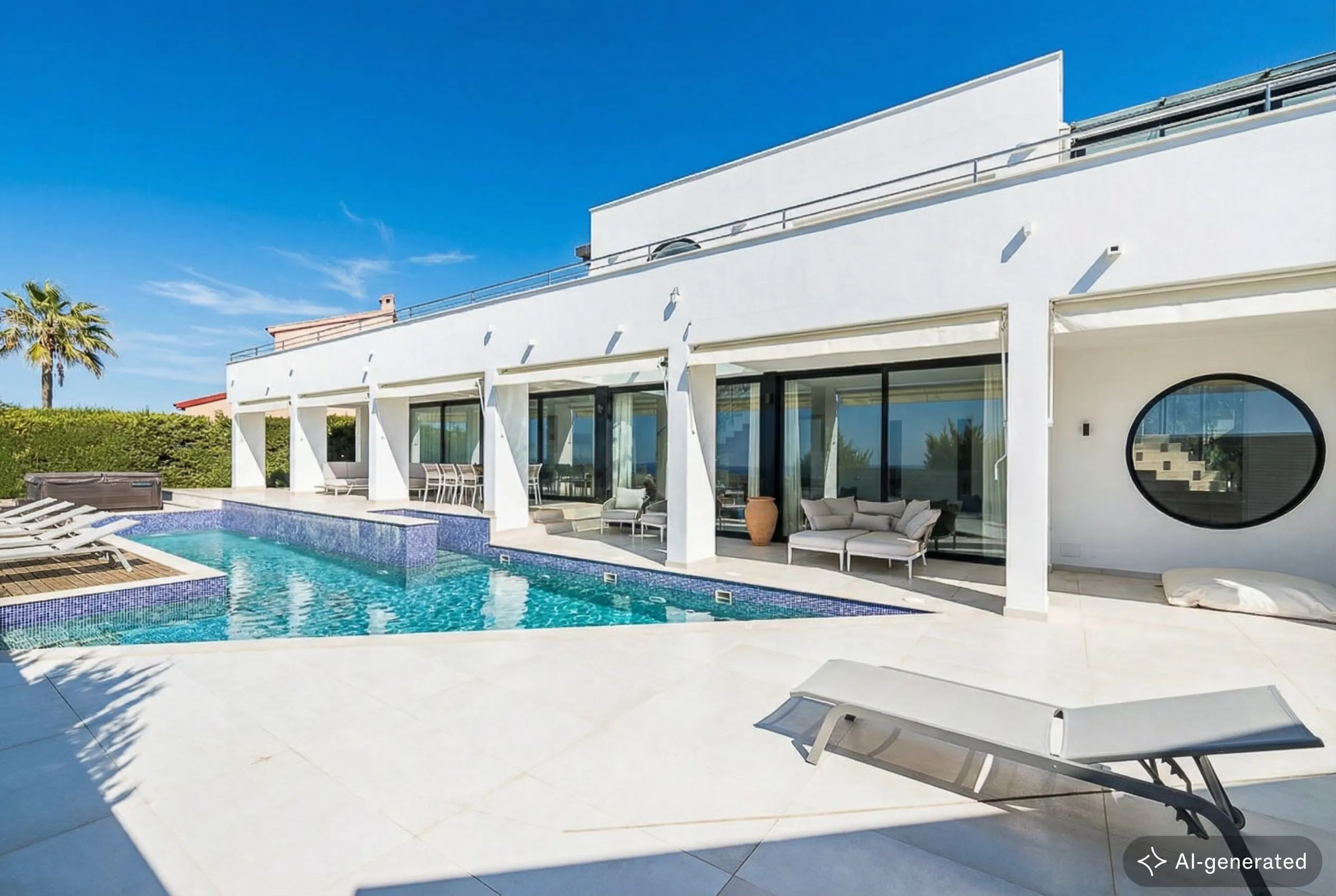 Modern villa med toppläge och fantastisk utsikt över bukten i Bahia Azul-15