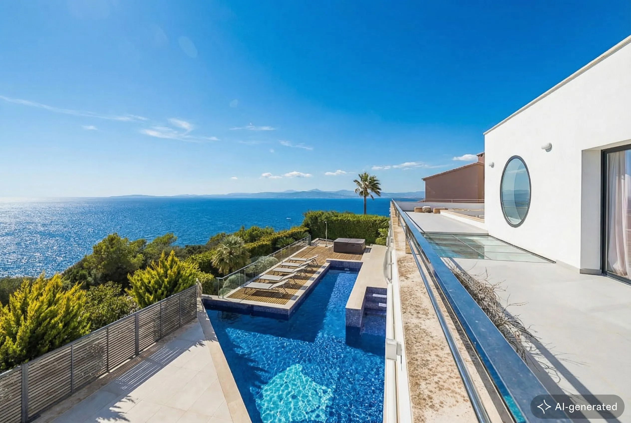 Modern villa med toppläge och fantastisk utsikt över bukten i Bahia Azul-17