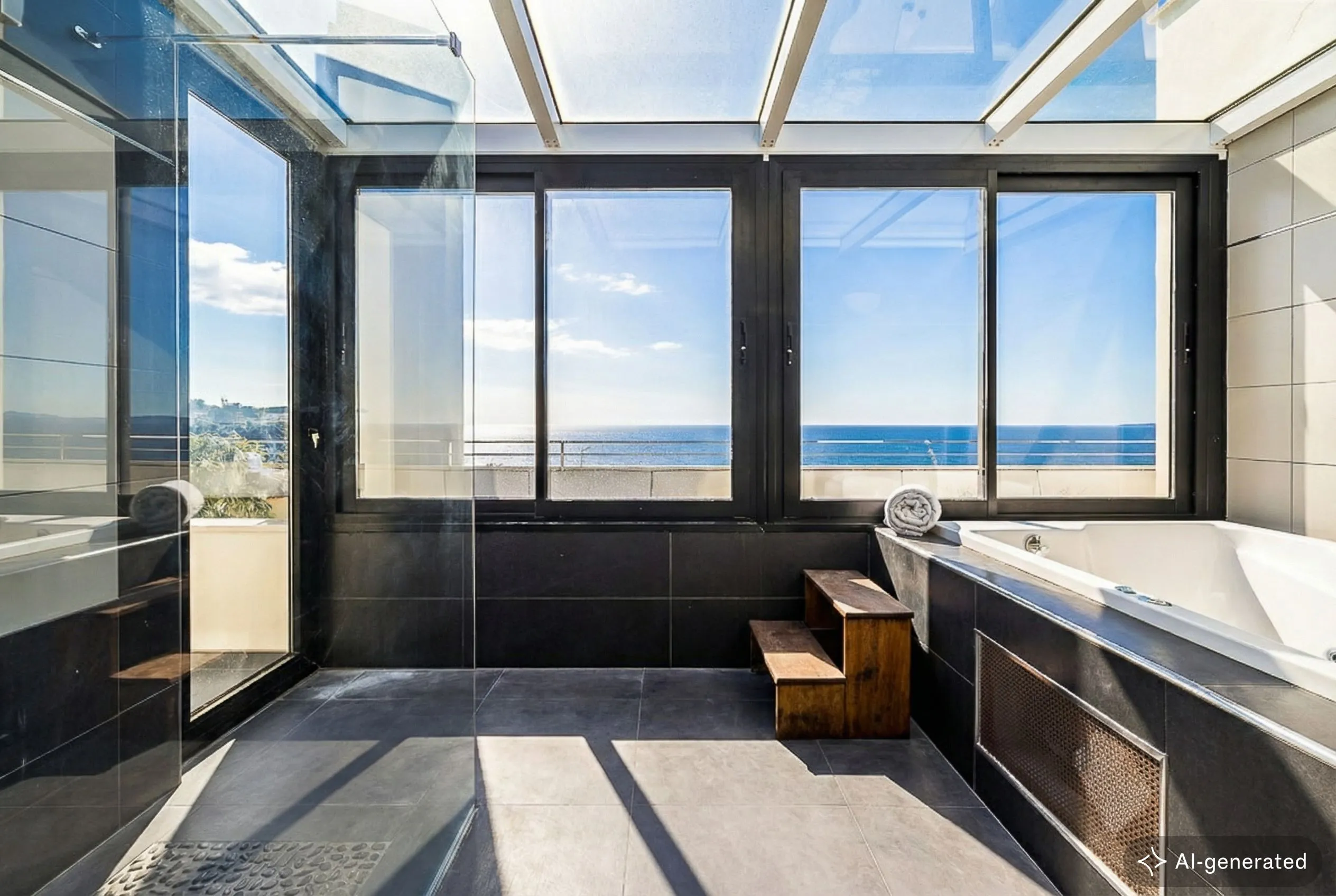 Modern villa med toppläge och fantastisk utsikt över bukten i Bahia Azul-13