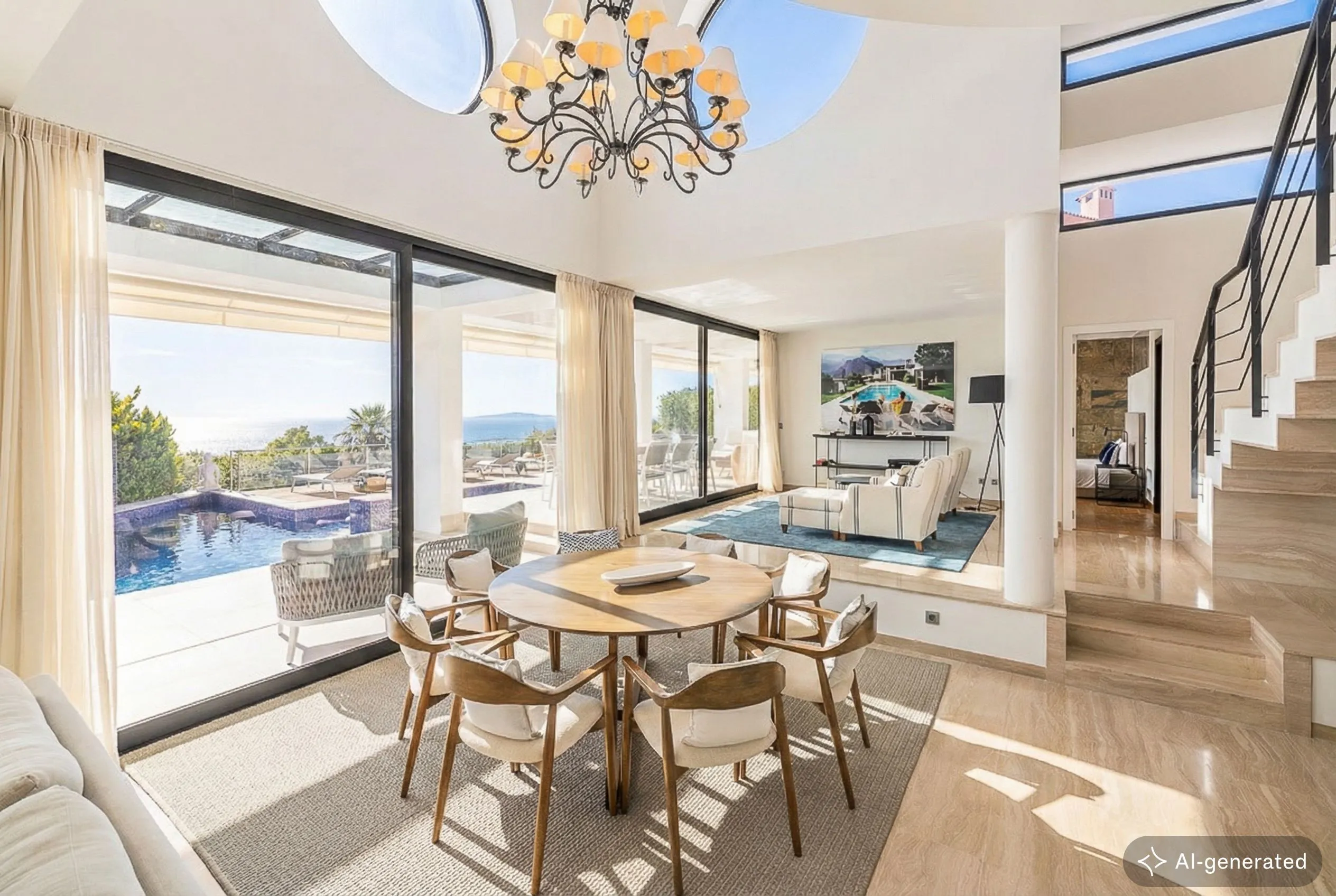 Modern villa med toppläge och fantastisk utsikt över bukten i Bahia Azul-3