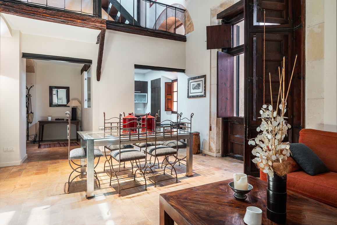Apartment with private sun terrace in historic palace