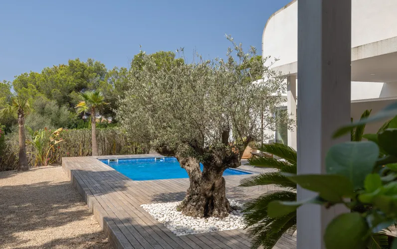 Moderne Villa mit zeitgenössischem Design und Doppelgrundstück