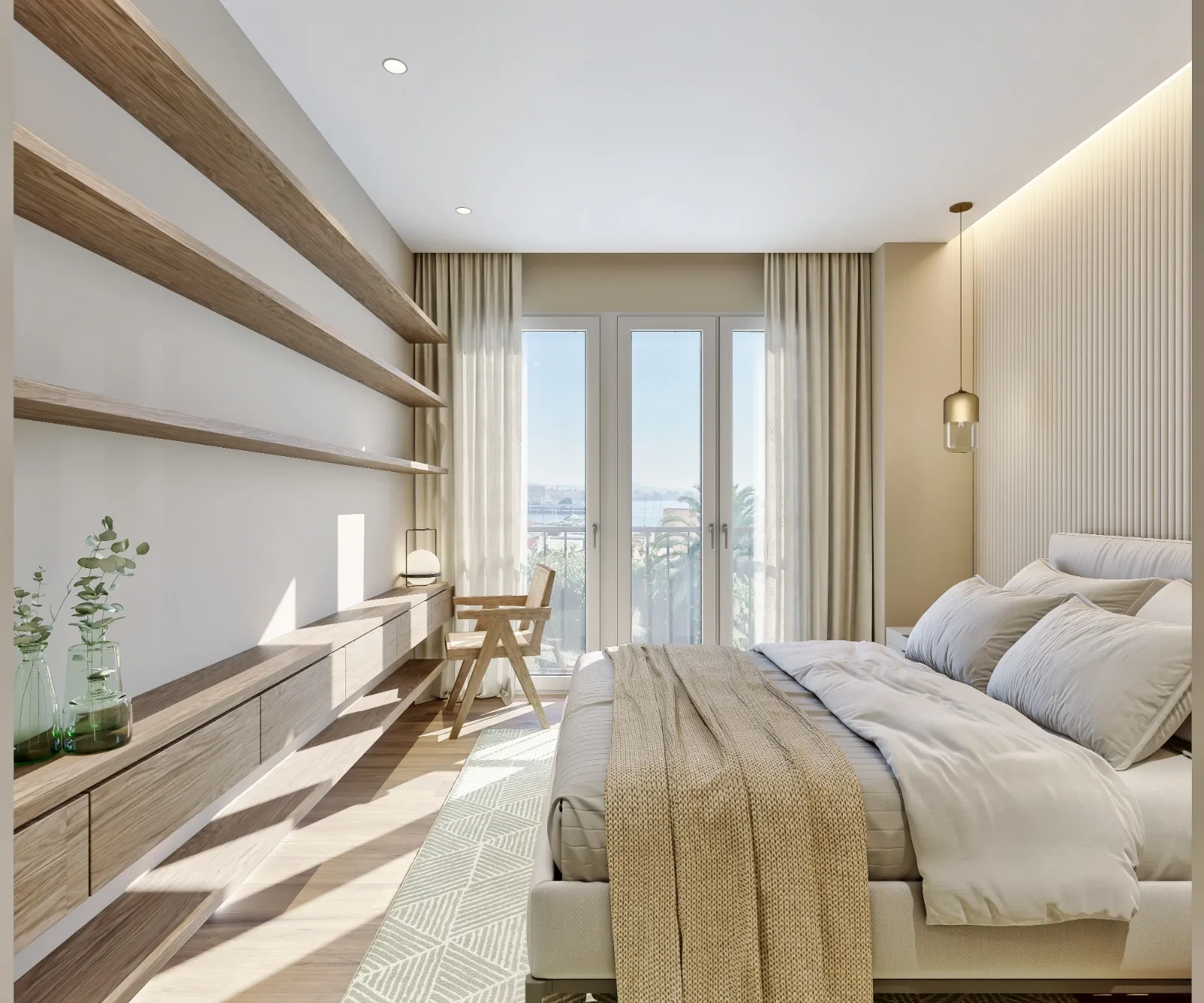 Designerlejlighed i Bonanova - moderne bolig med havudsigt-9