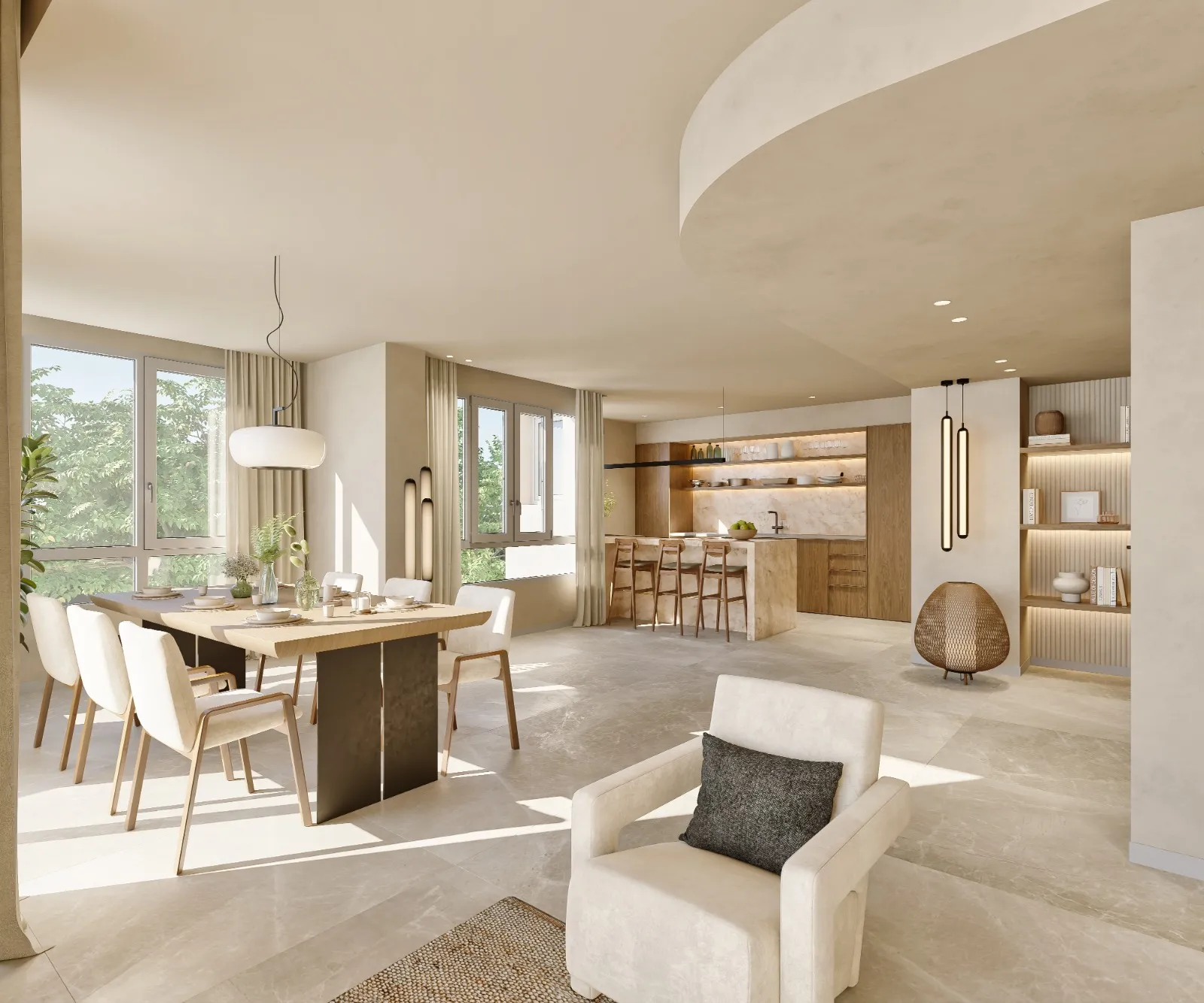 Designerlejlighed i Bonanova - moderne bolig med havudsigt-2