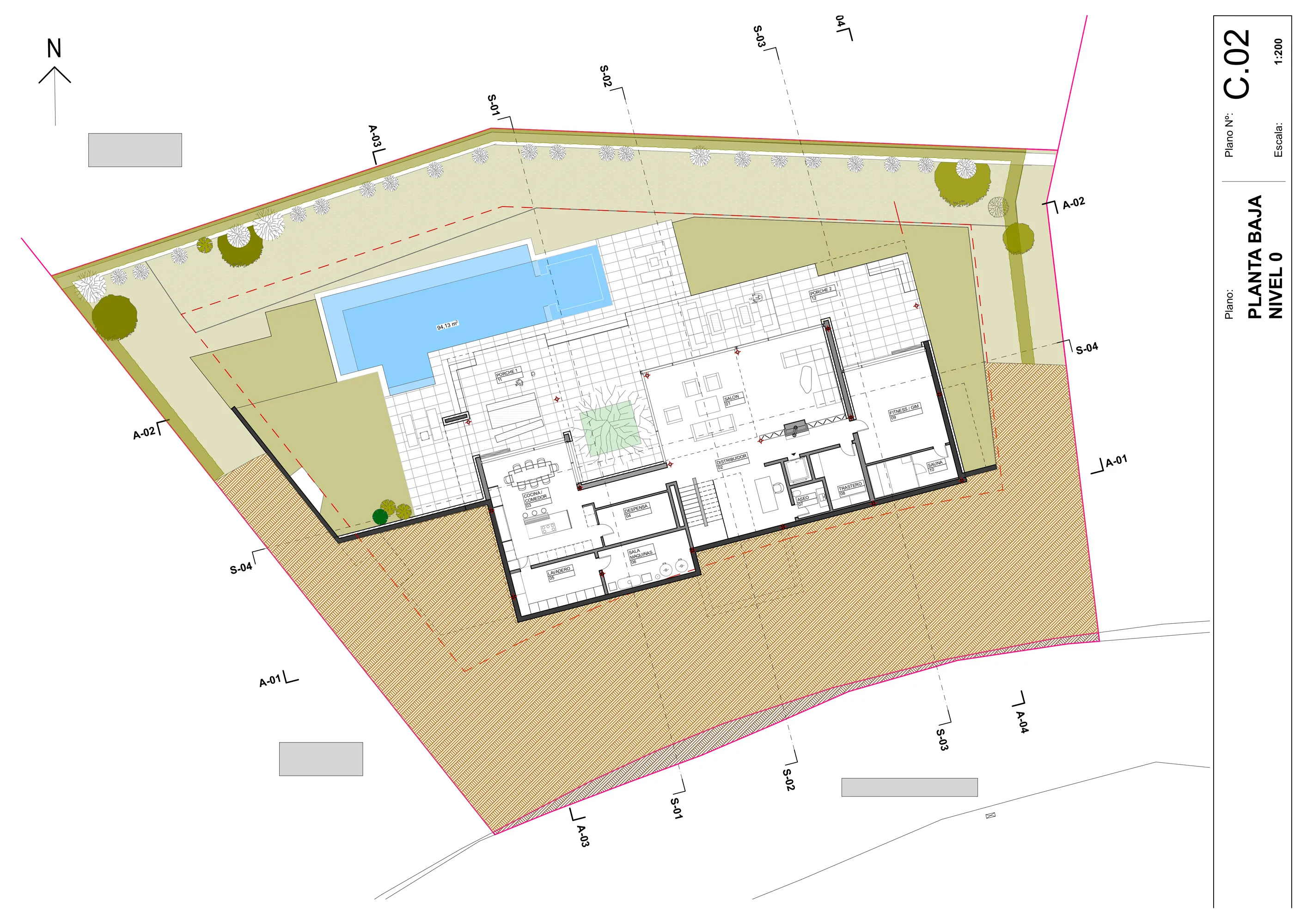 Bouwperceel met goedgekeurd project in het onderste deel van Son Vida-5