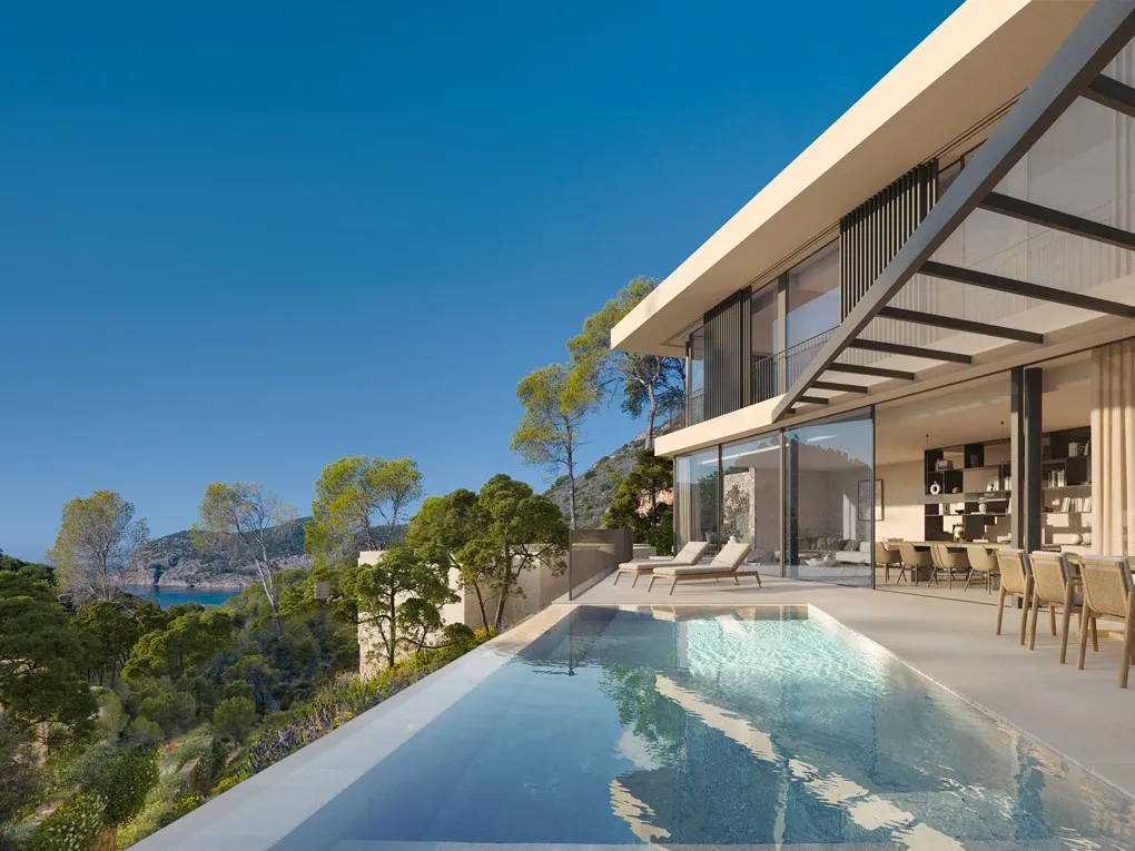 Bonavida: Bonita villa nueva con piscina privada y vista al mar-2