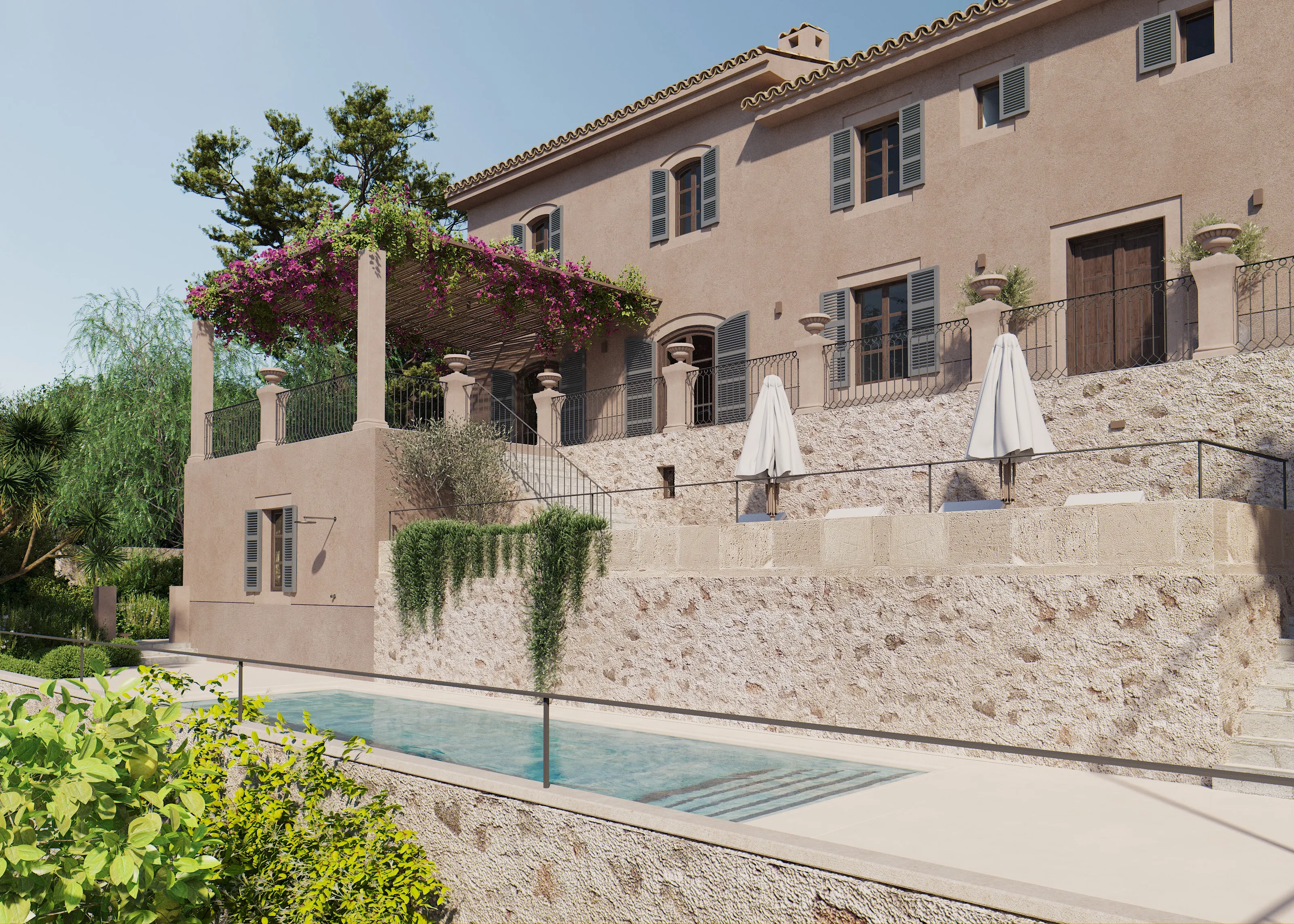 Charming Mediterranean villa with views of Palma and the sea-23