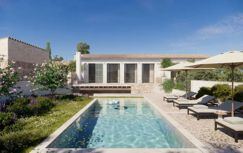 Townhouse with renovation project in Sineu