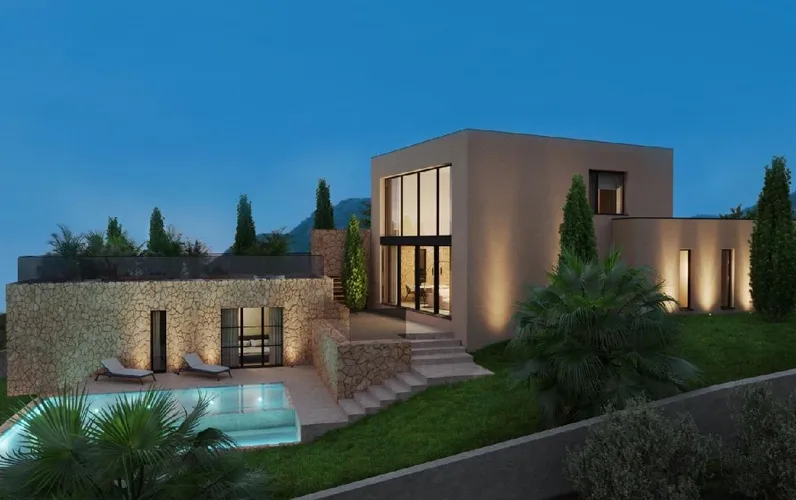Villa di nuova costruzione con vista sulla Tramuntana a Son Gual