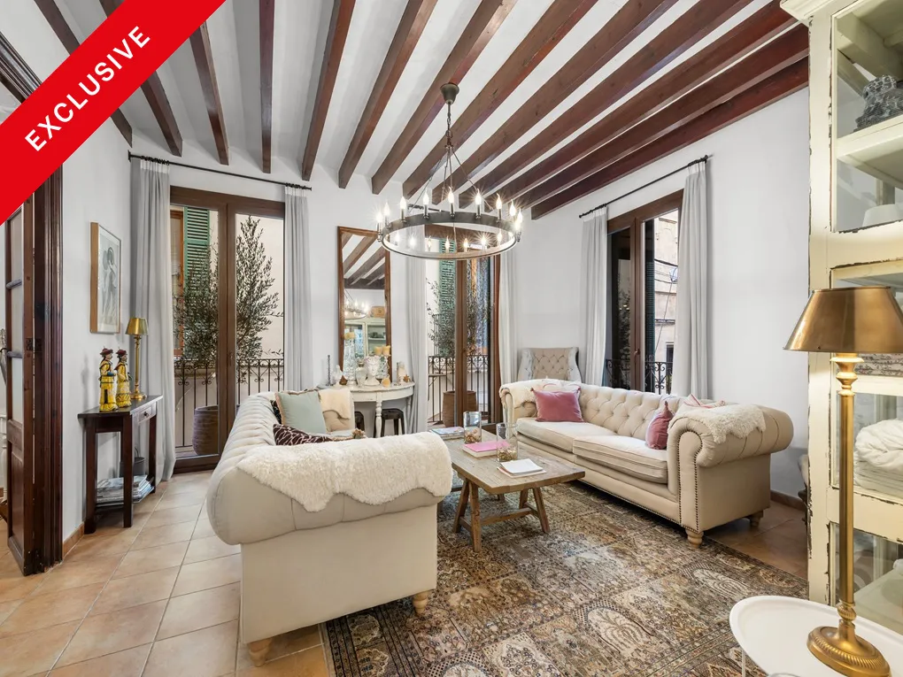 Short rental until the middle of April 26: Old Town residence with balconies in a sought-after street in La Lonja-1