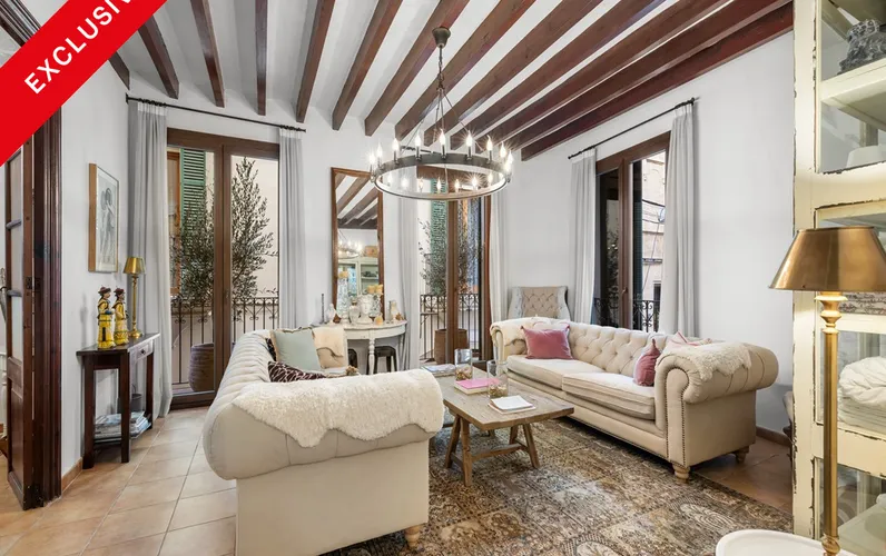 Short rental until the middle of April 26: Old Town residence with balconies in a sought-after street in La Lonja