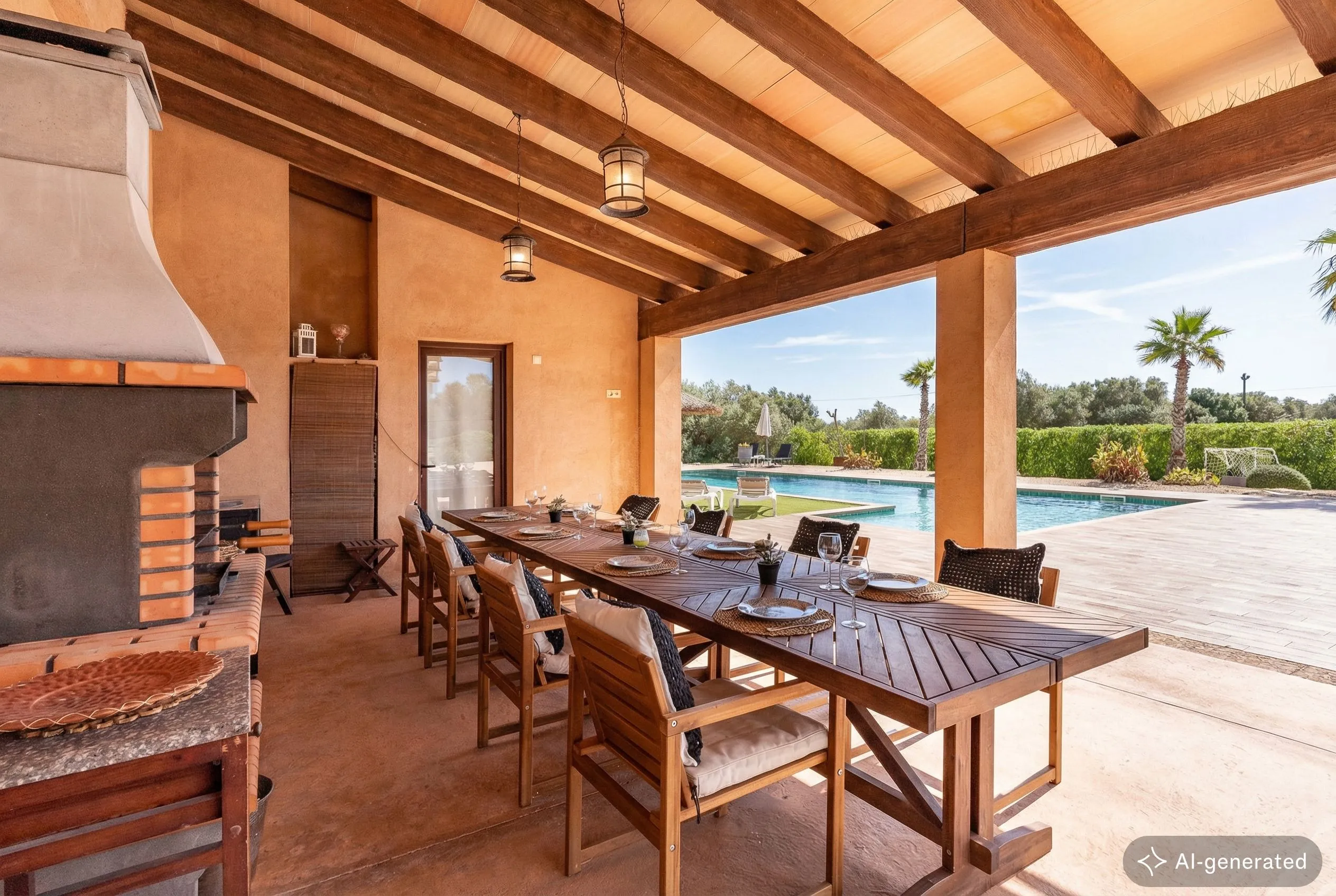 Autentisk landhus med pool og ETV-4