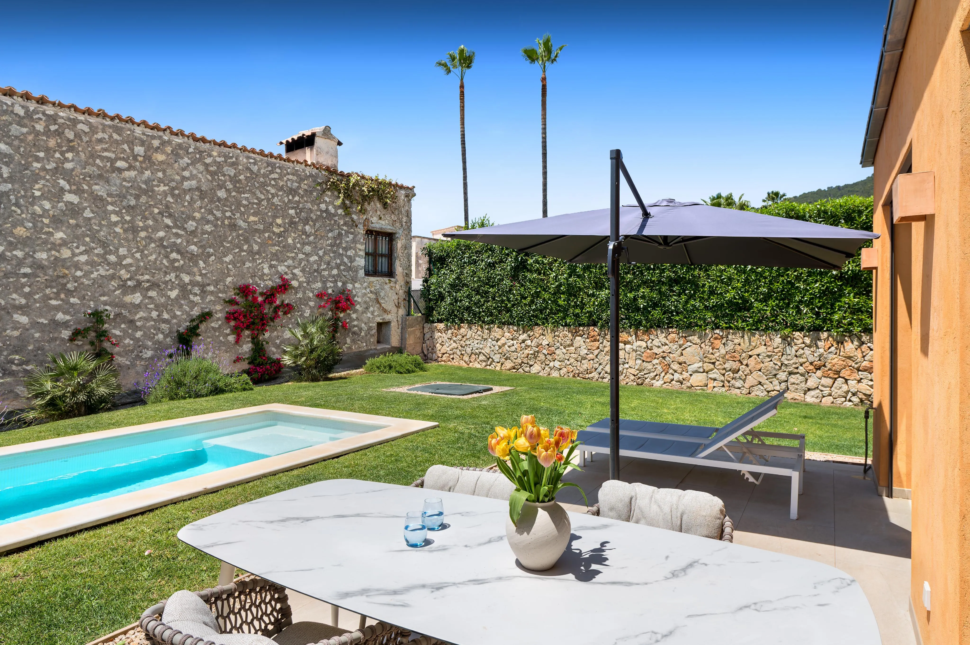 Modern end-of-terrace house with pool and garden in Es Capdellà-7