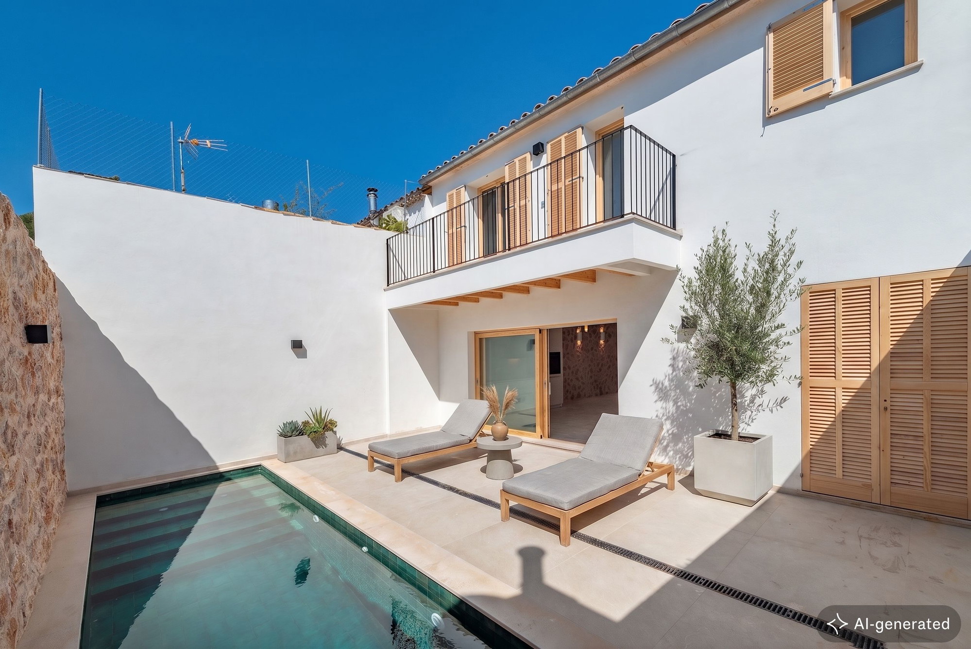 Una casa encantadora amb piscina al centre històric de Pollença