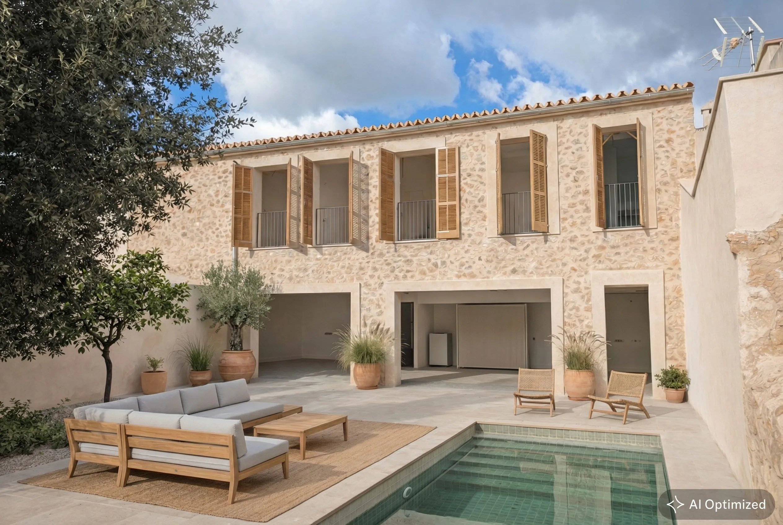 Charming village house with garden, pool and garage in the heart of Alaró-1