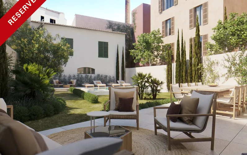 Exquisite garden apartment with terrace, garden & pool in the heart of Palma
