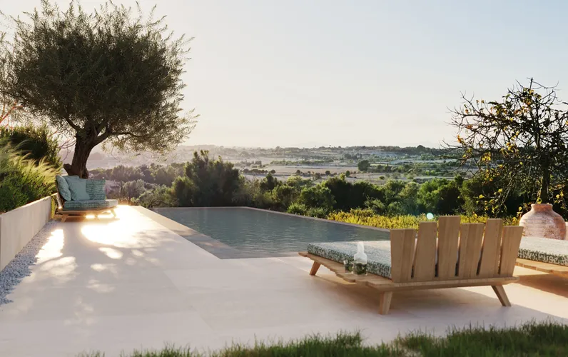 Proyecto para una casa de campo de nueva construcción con vistas