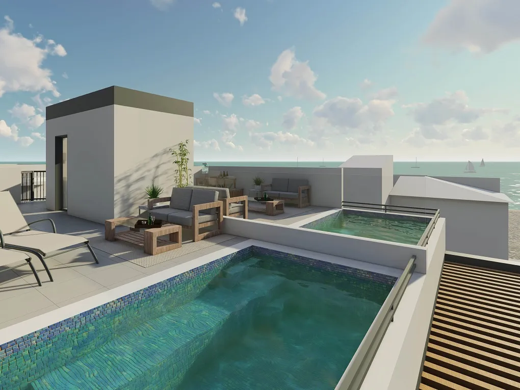 Magnífic àtic dúplex amb terrasses, piscina privada i vistes al mar-1