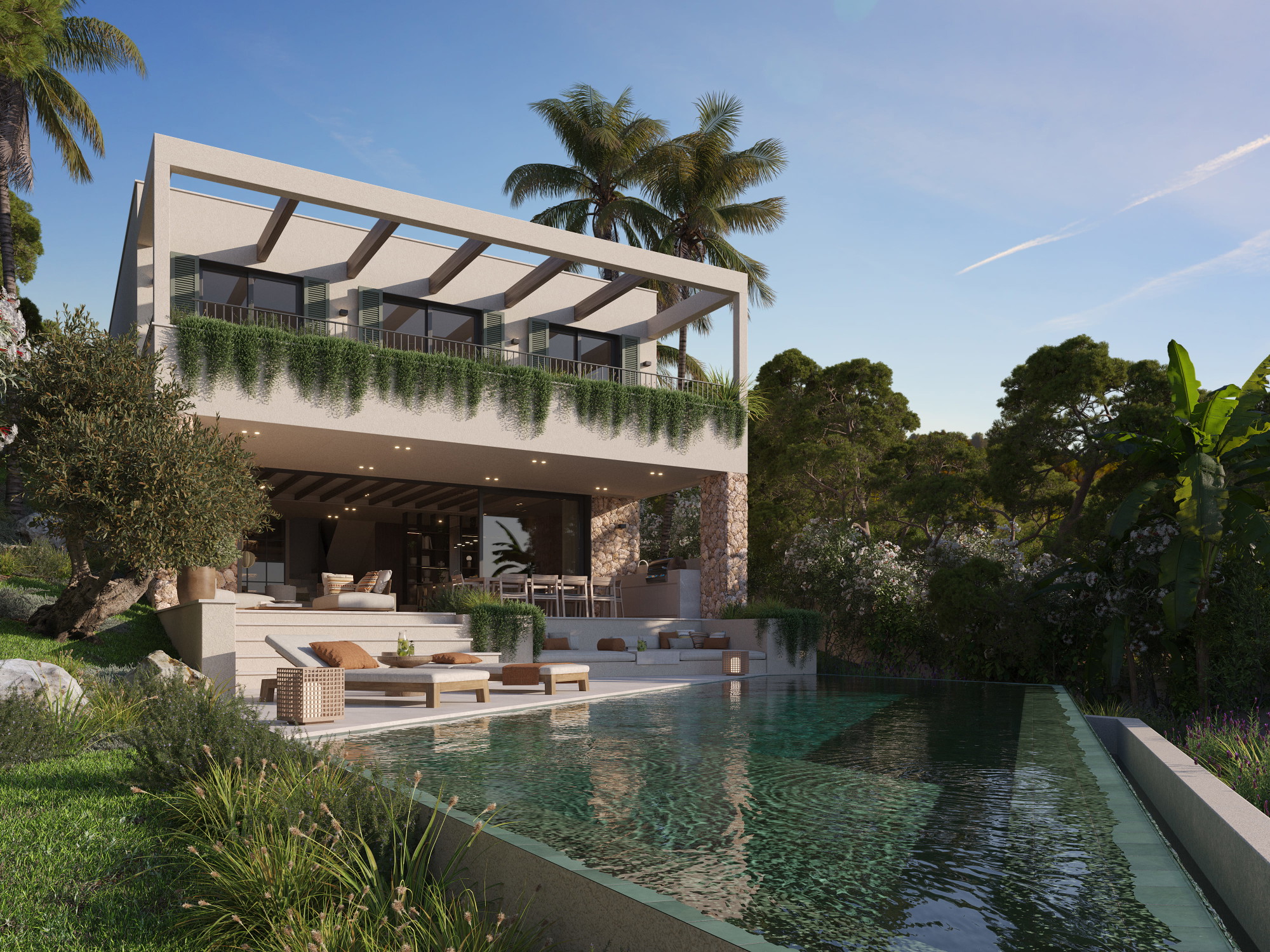 Vila mediterrània contemporània amb vistes al mar a la Costa d'en Blanes