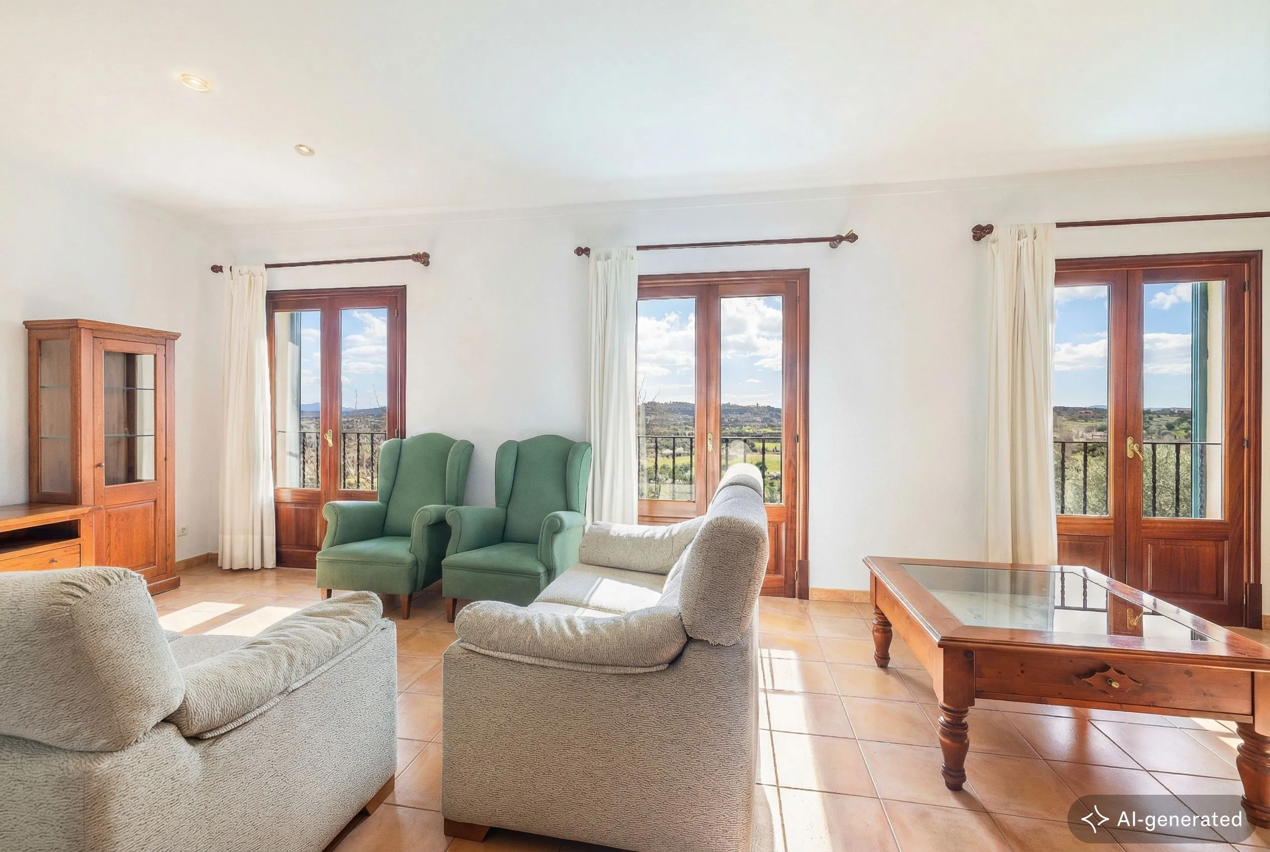 Casa de pueblo con piscina, garaje y vistas panorámicas en Selva-12