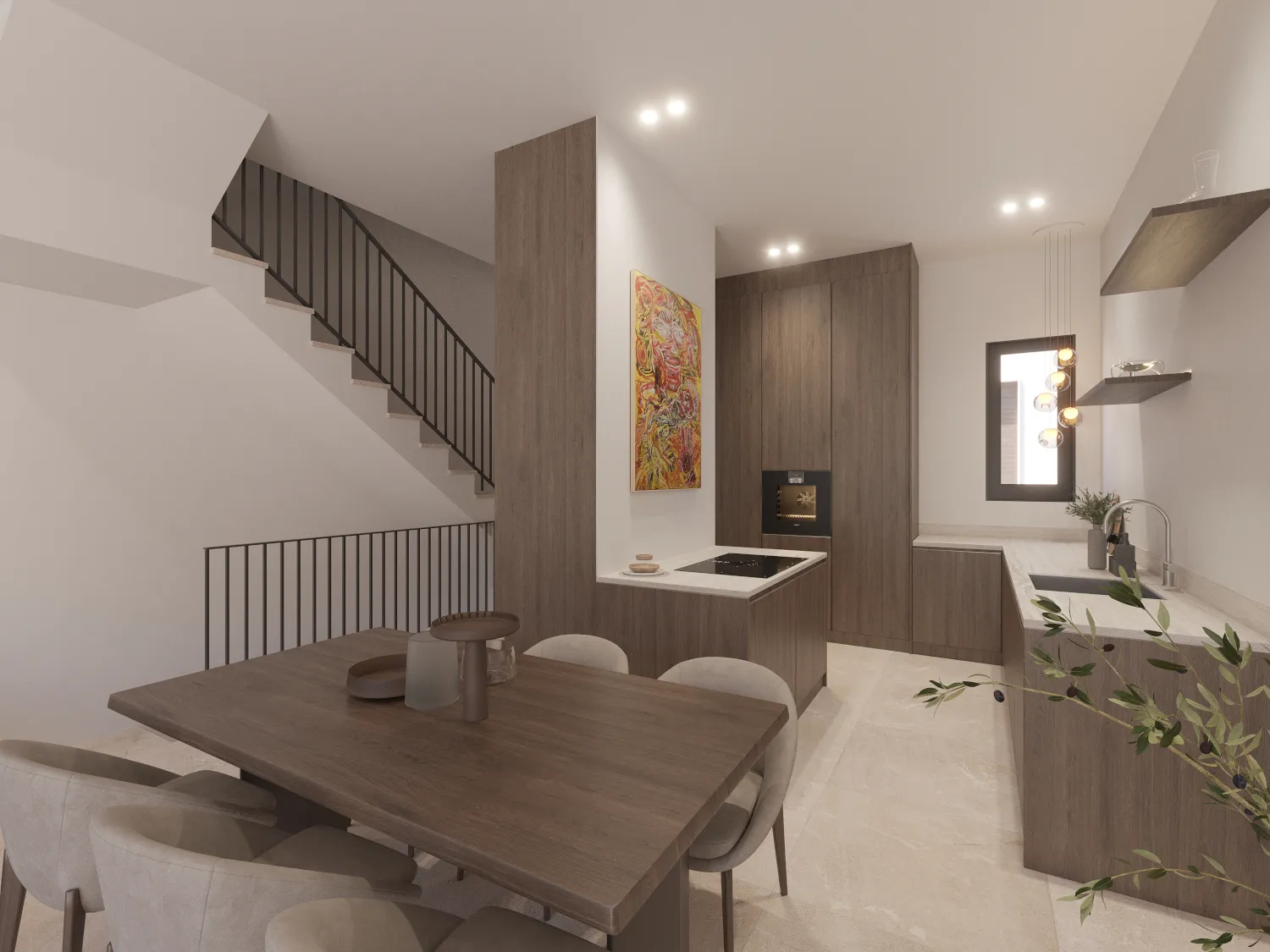 Casa adosada con estilo y oasis privado con piscina en Son Espanyolet-5