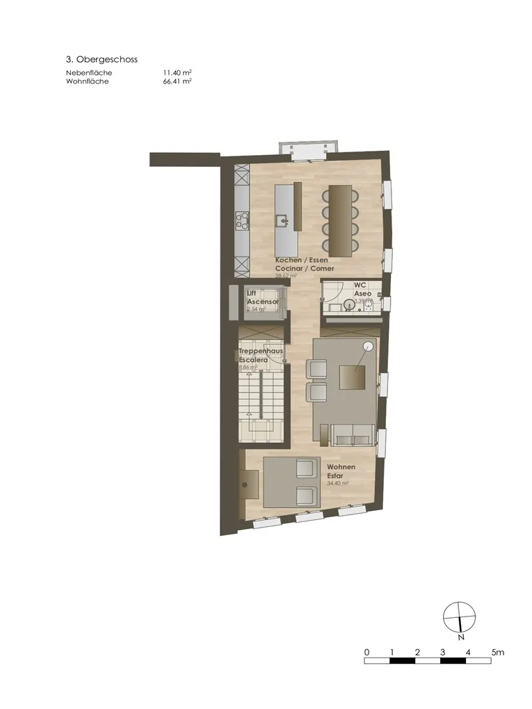 Projekt mit Lizenz: Elegantes Stadthaus mit verschiedenen Nutzungmöglichkeiten,  mit Garage, Aufzug und Dachterrasse-22