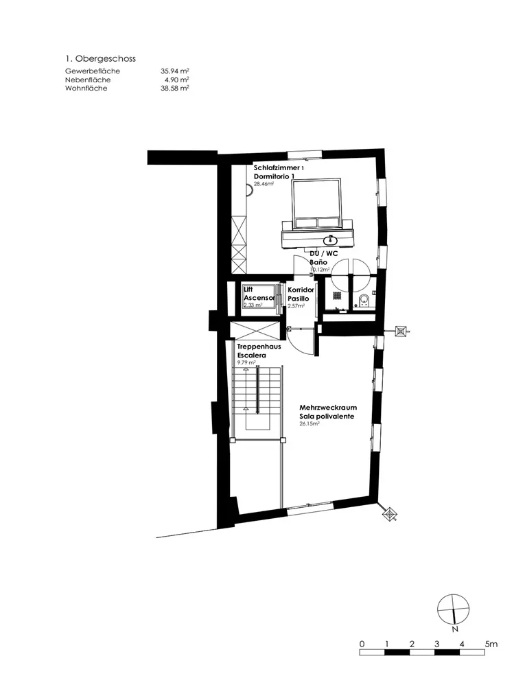 Projekt mit Lizenz: Elegantes Stadthaus mit verschiedenen Nutzungmöglichkeiten,  mit Garage, Aufzug und Dachterrasse-13