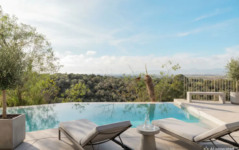 Exklusives Landhaus mit Blick auf die Bucht von Palma in S'Aranjassa