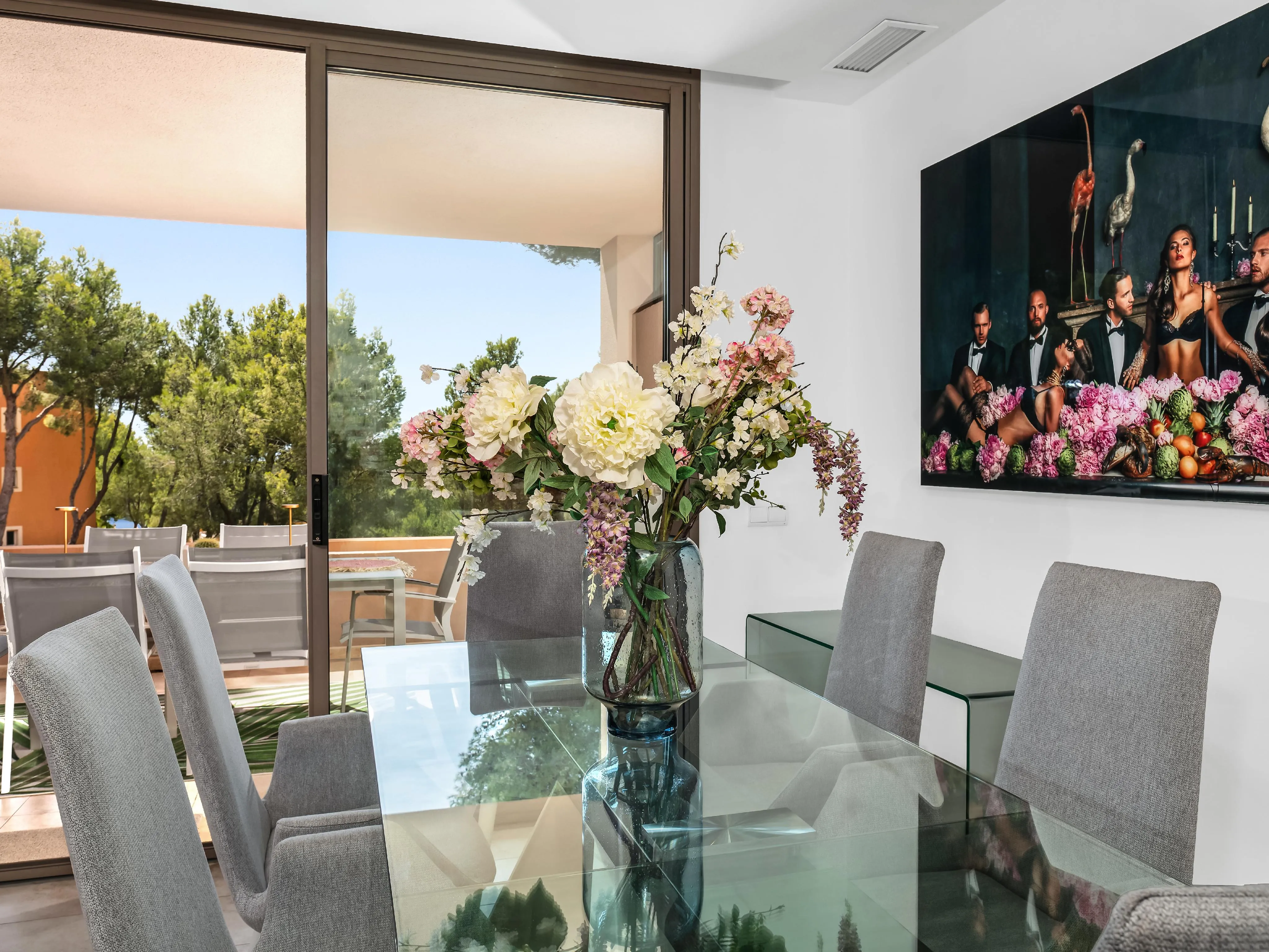 Stilfuld lejlighed med udsigt over landskabet og bedste beliggenhed i Cala Fornells-5