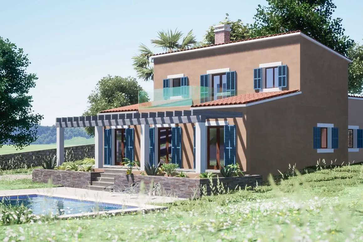 Terreno edificable con licencia para casa unifamiliar con piscina y vistas panorámicas cerca de Son Carrió-3