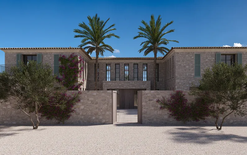 Stately country house with a large pool