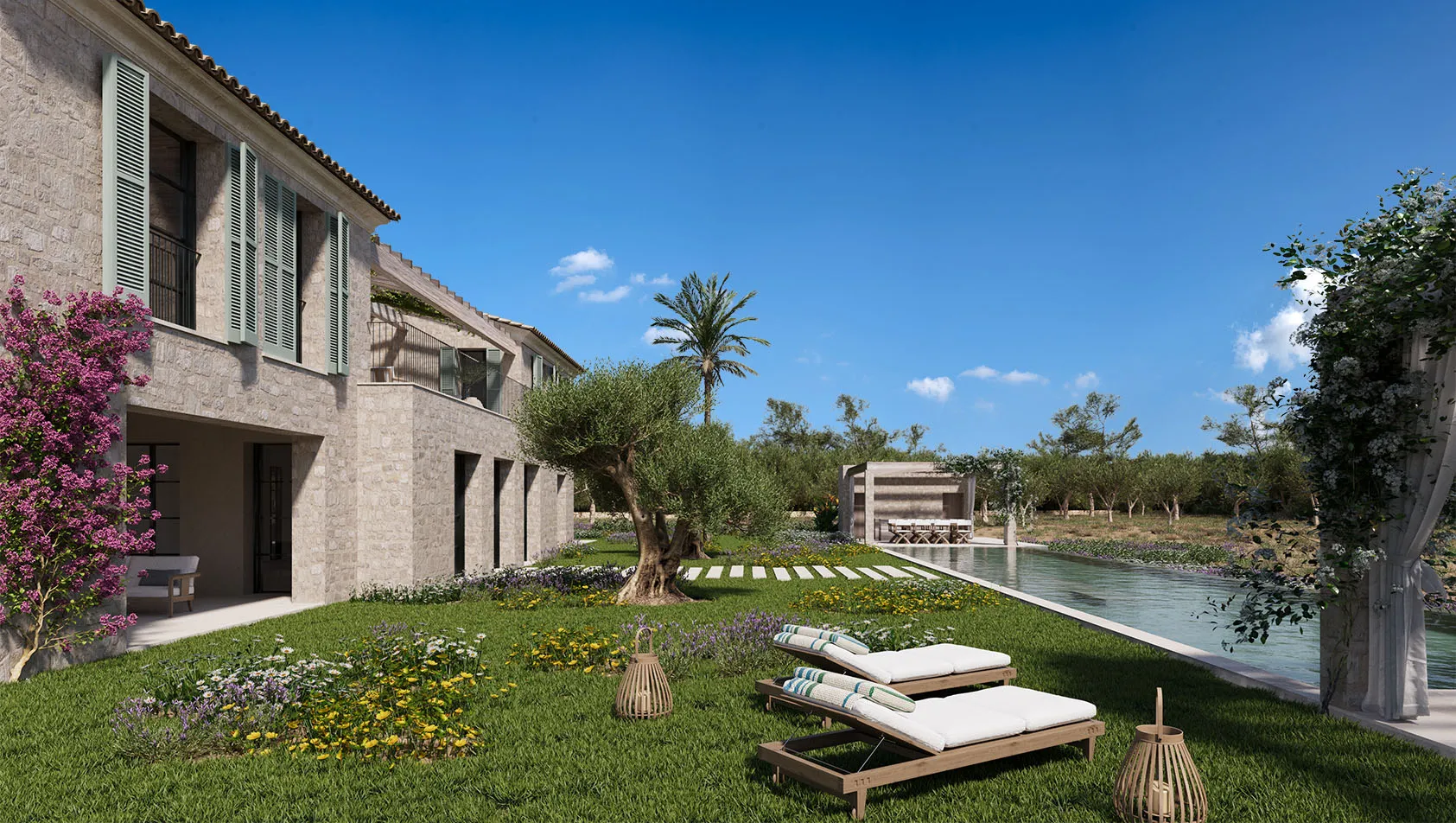 Stately country house with a large pool-7