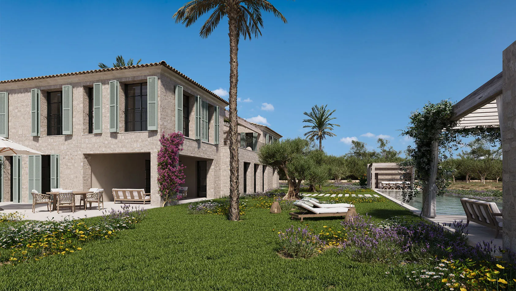 Stately country house with a large pool-8