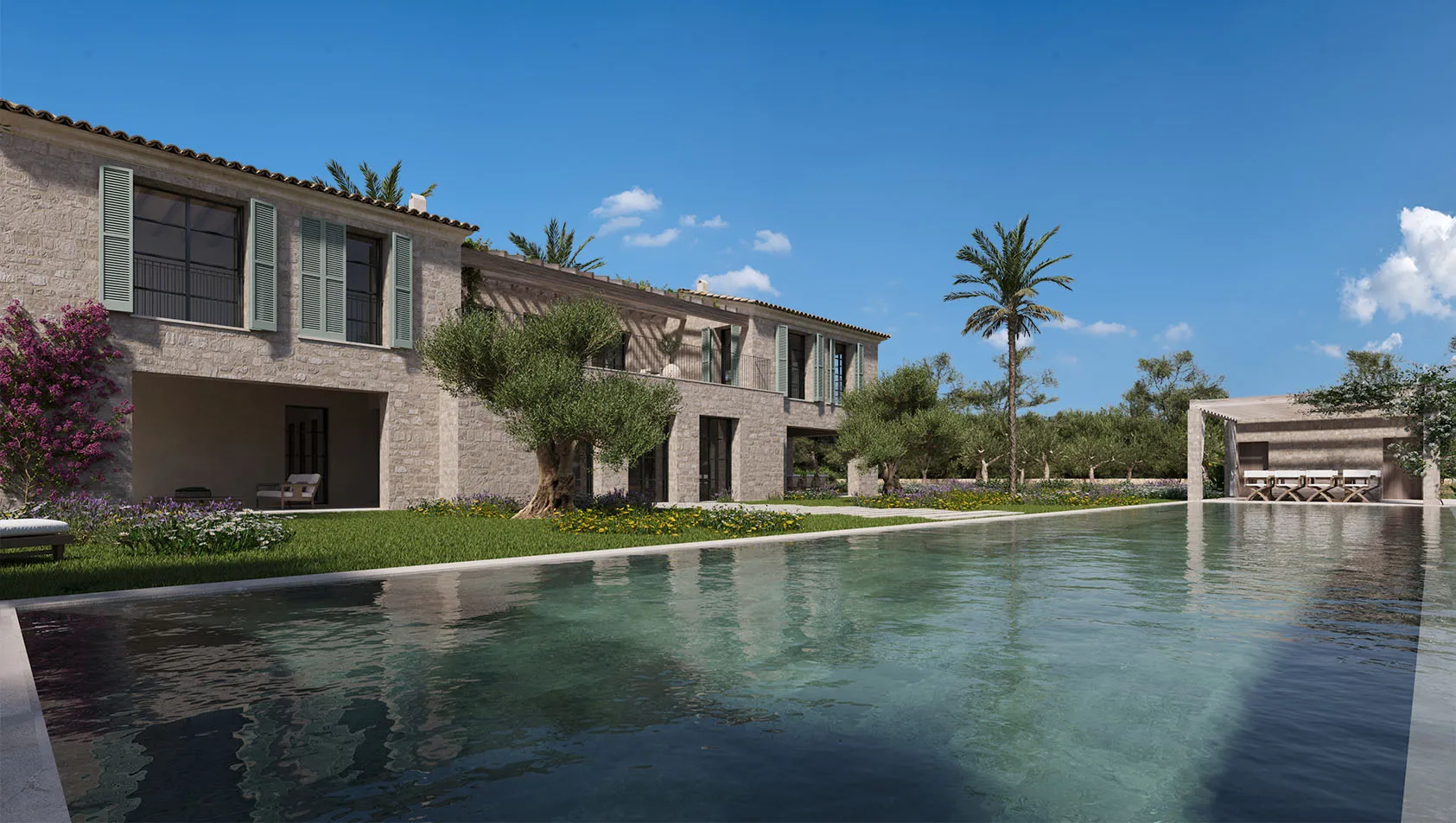 Stately country house with a large pool-3