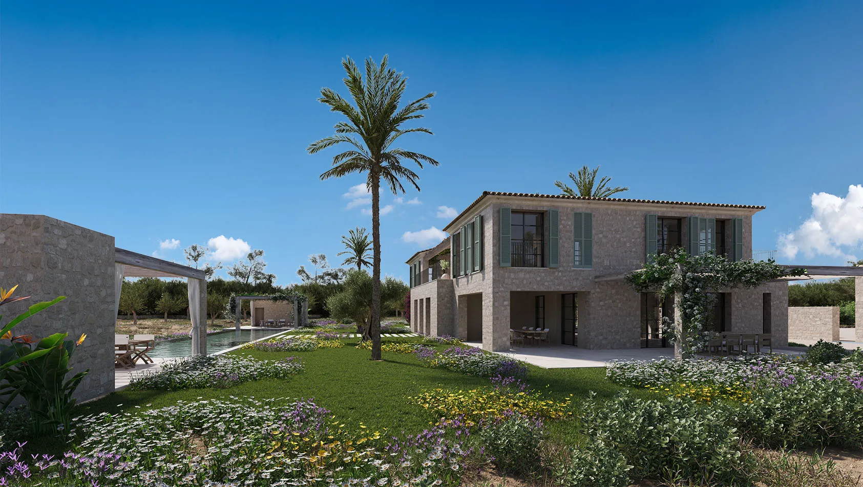 Stately country house with a large pool-6