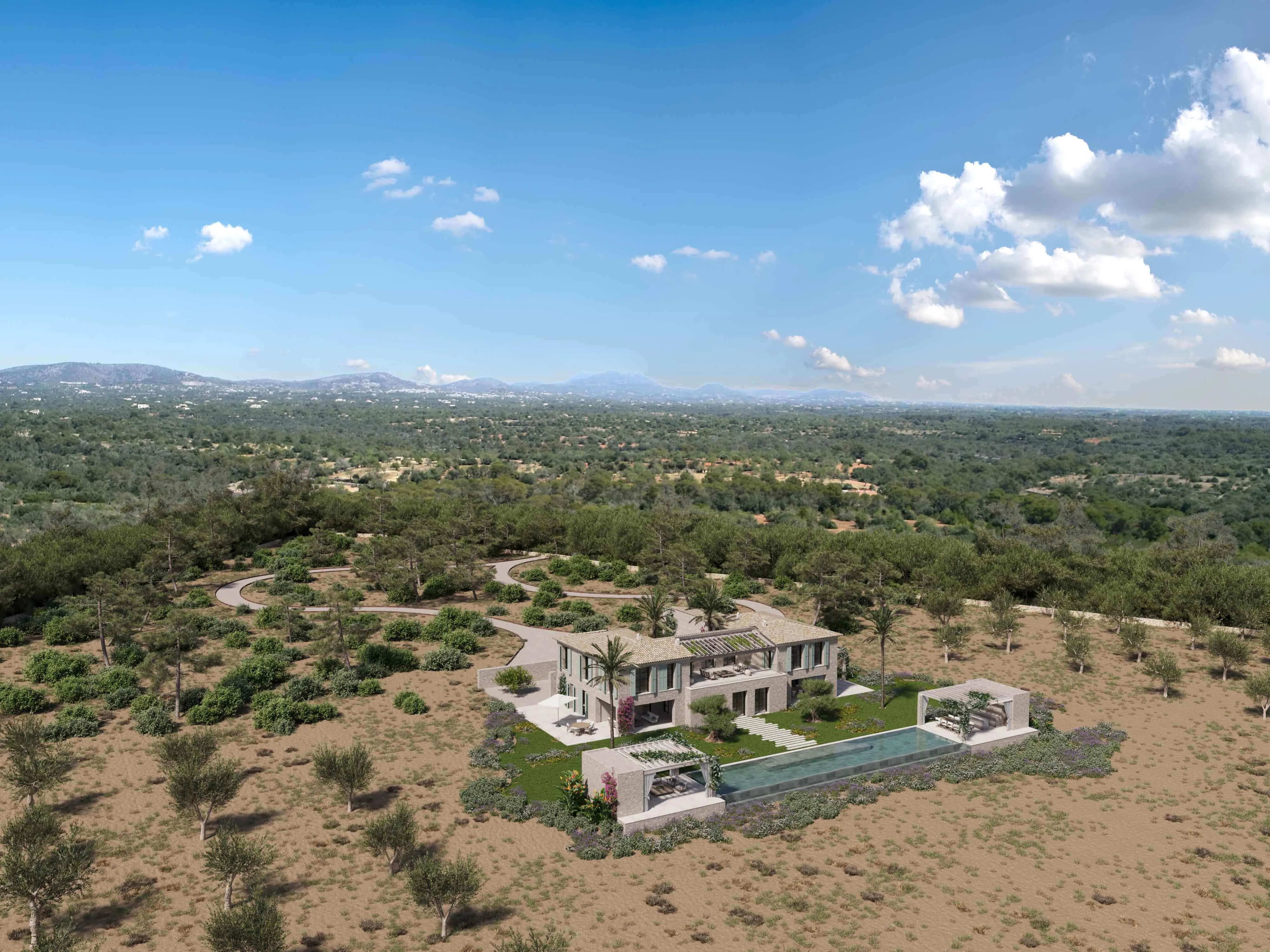 Stately country house with a large pool-2