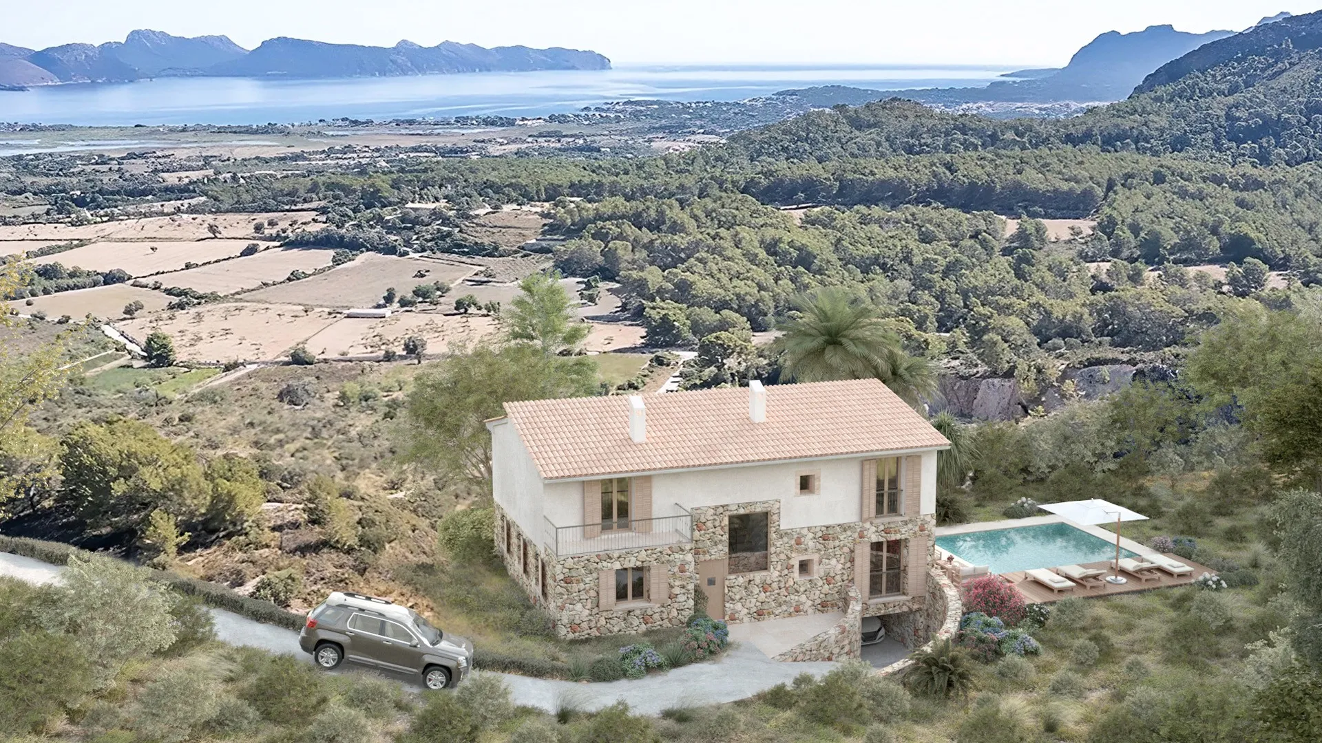 Finca project with spectacular sea views in Son Fe, Alcudia-1