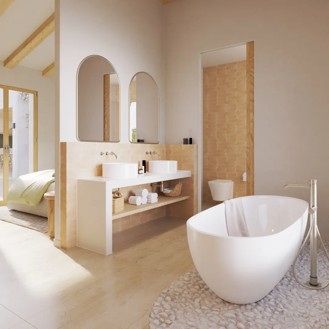 Moderne nieuwbouw finca met Mallorcaanse charme vlakbij Porreres-10