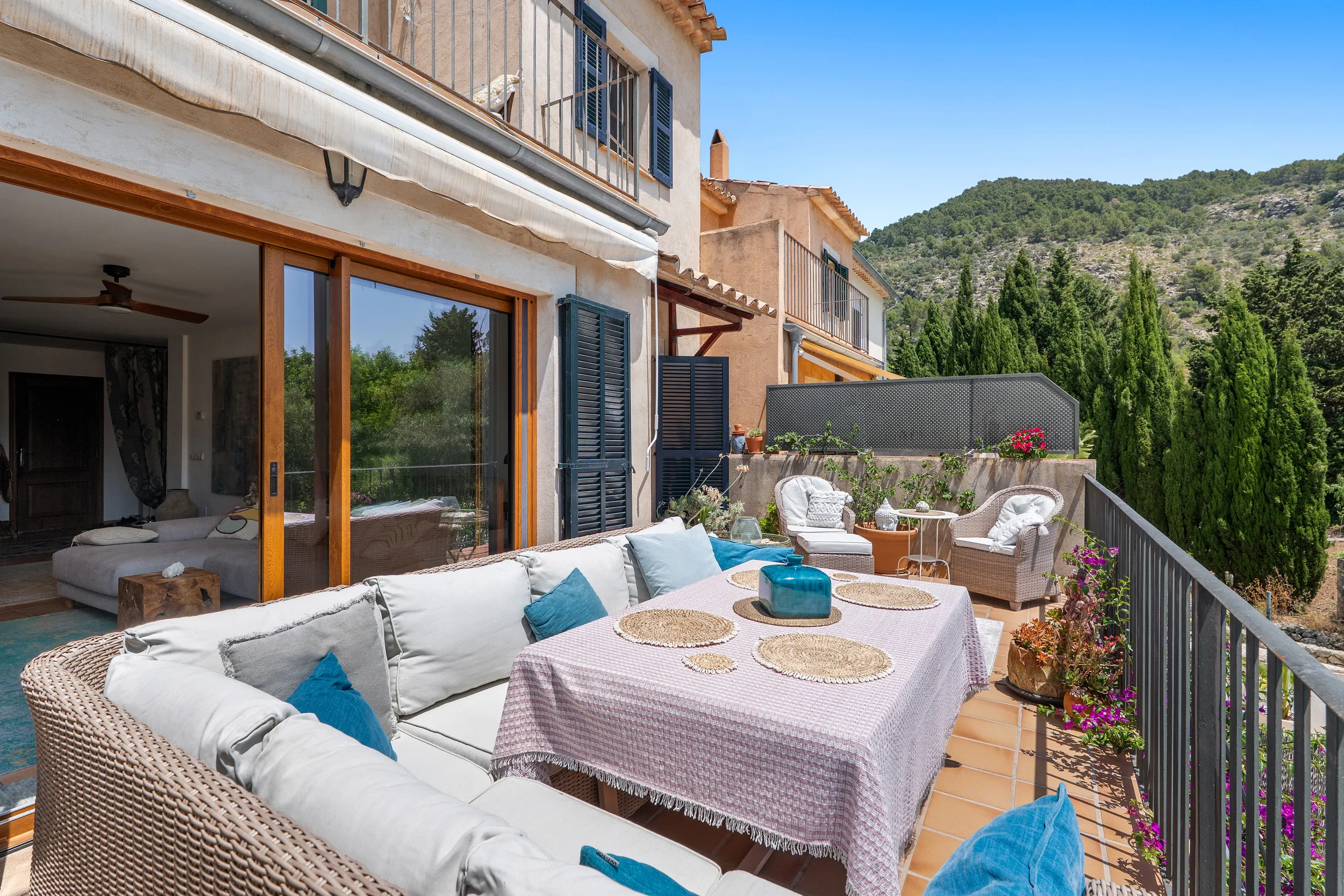 Casa a schiera mediterranea con vista sulle montagne a Puigpunyent-3