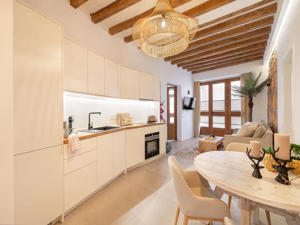 Modern apartament en planta baixa amb molt encant històric prop de les Rambla-2