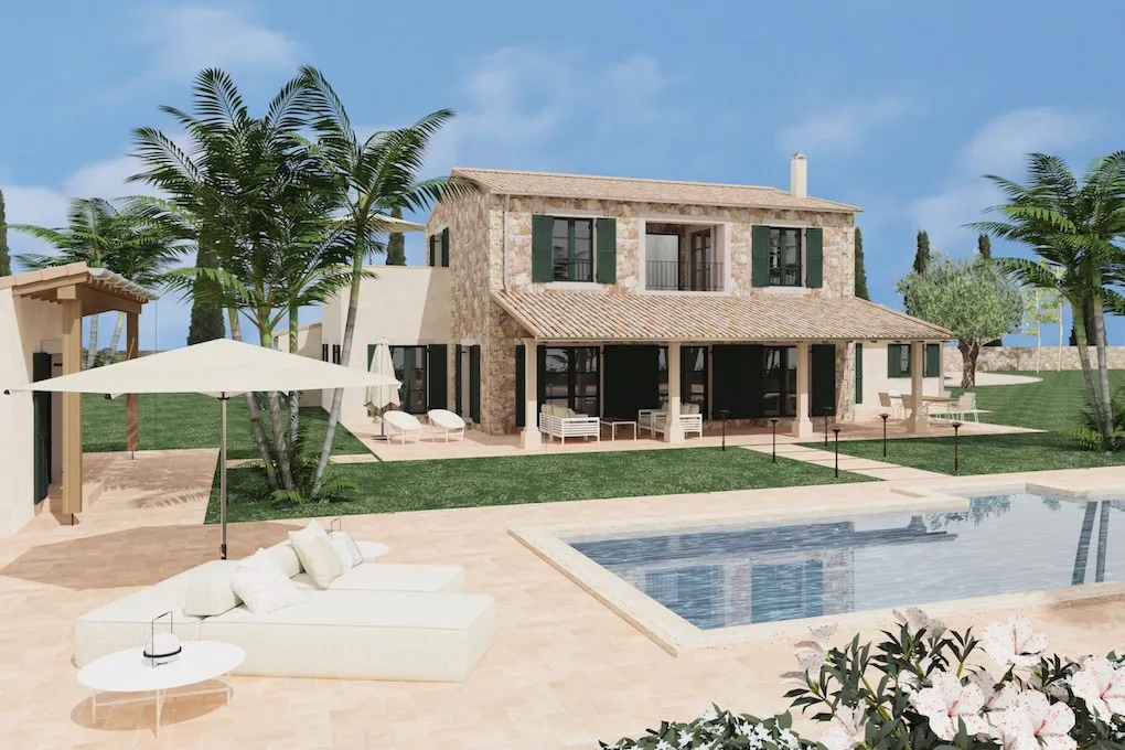 Perceel met bouwvergunning en uitzicht op zee bij Porto Cristo-4