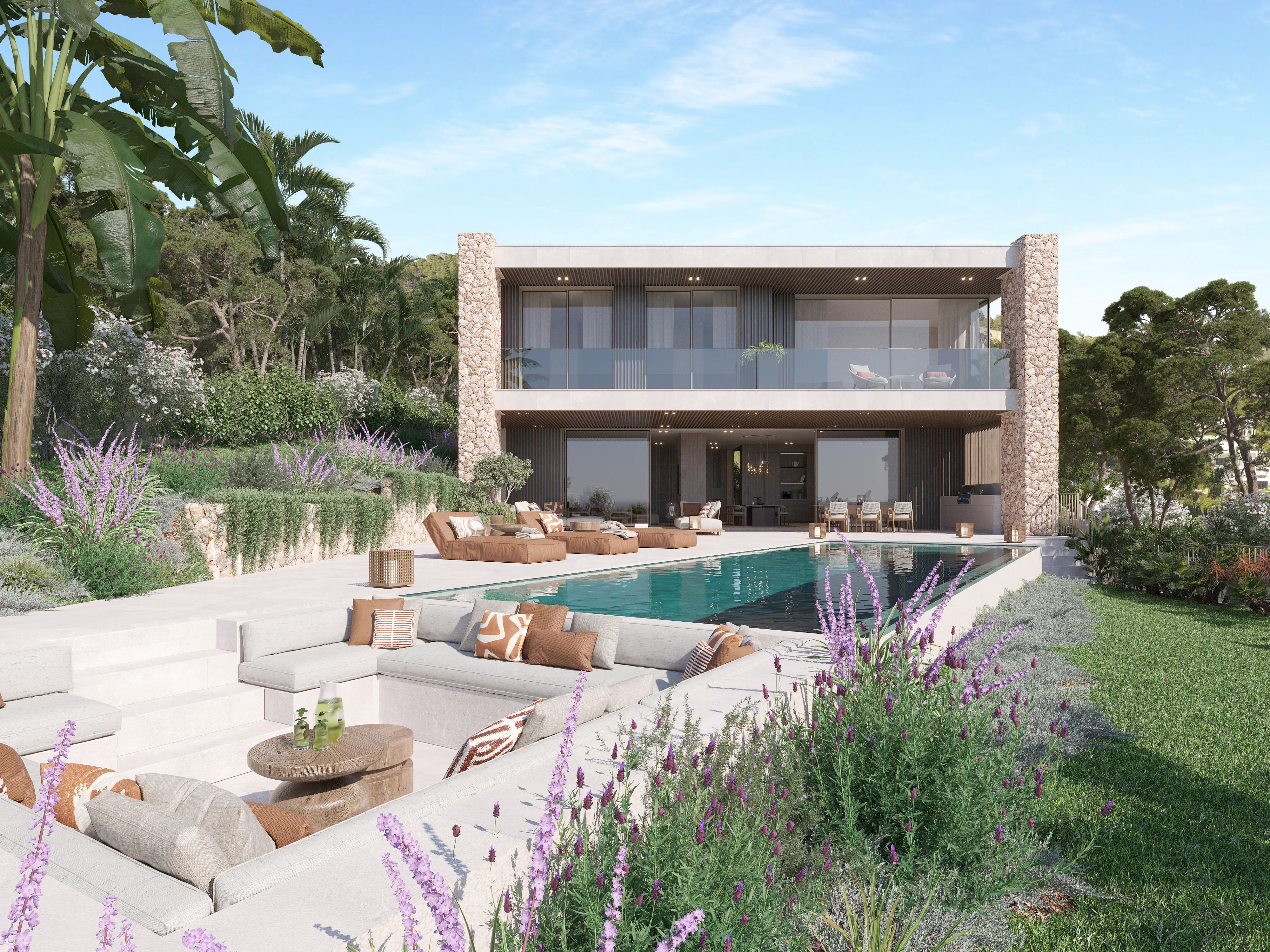 Eigentijdse mediterrane villa met prachtig uitzicht op zee-1