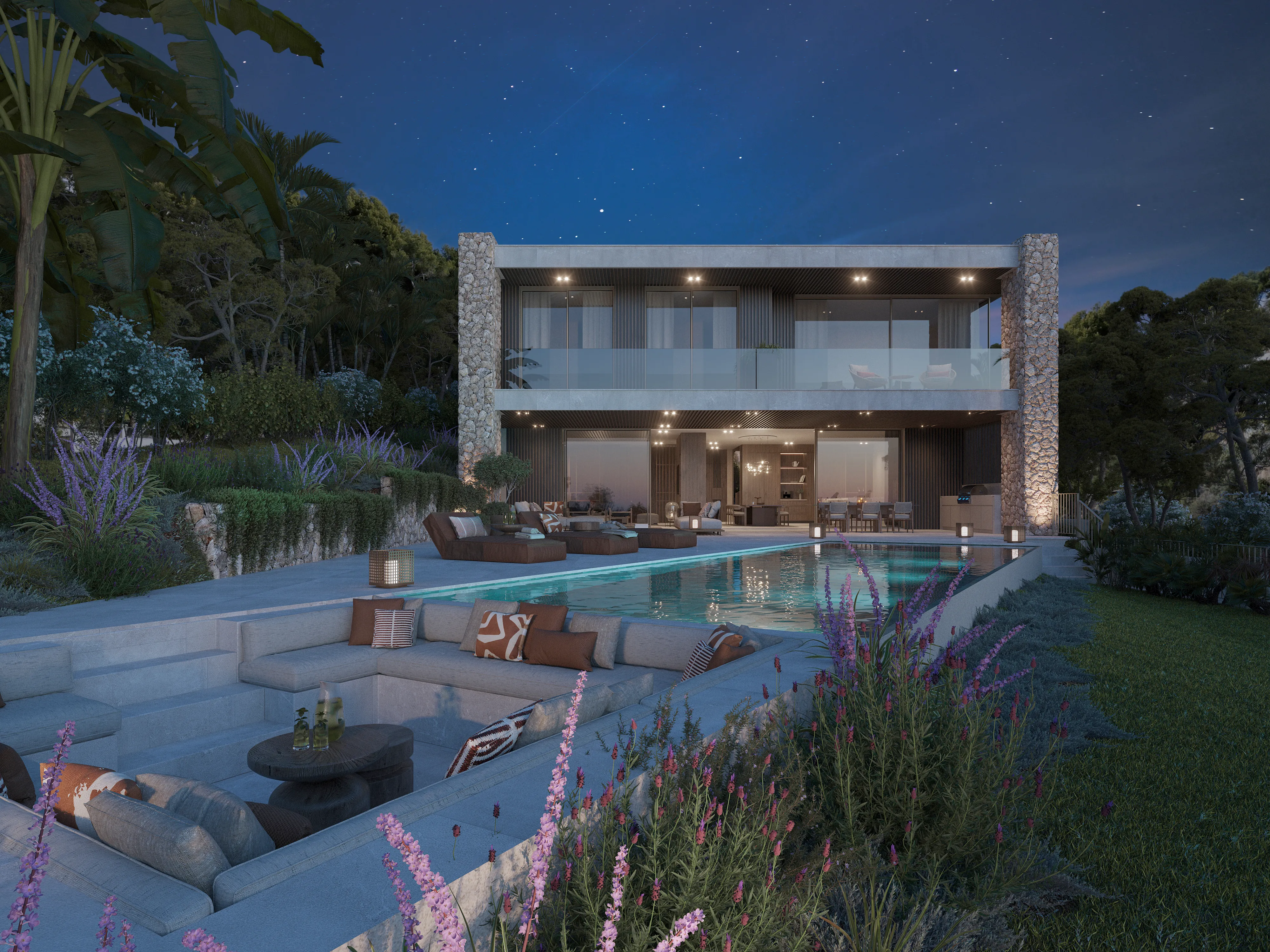 Villa méditerranéenne contemporaine avec vue magnifique sur la mer-8