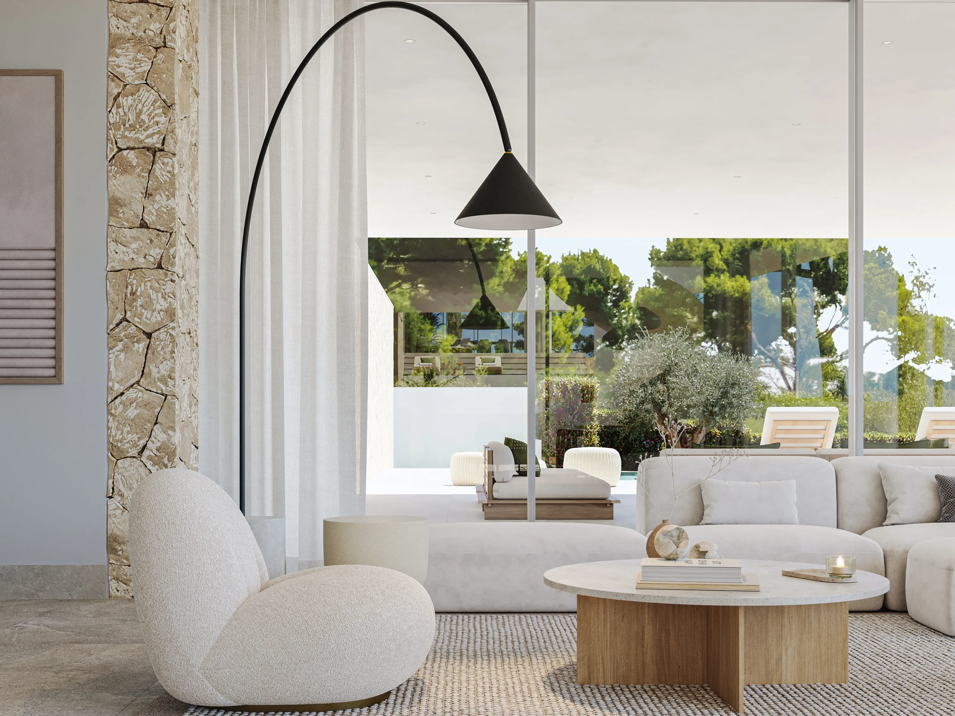 Modern newly built villa with private pool and large sea view terrace-5